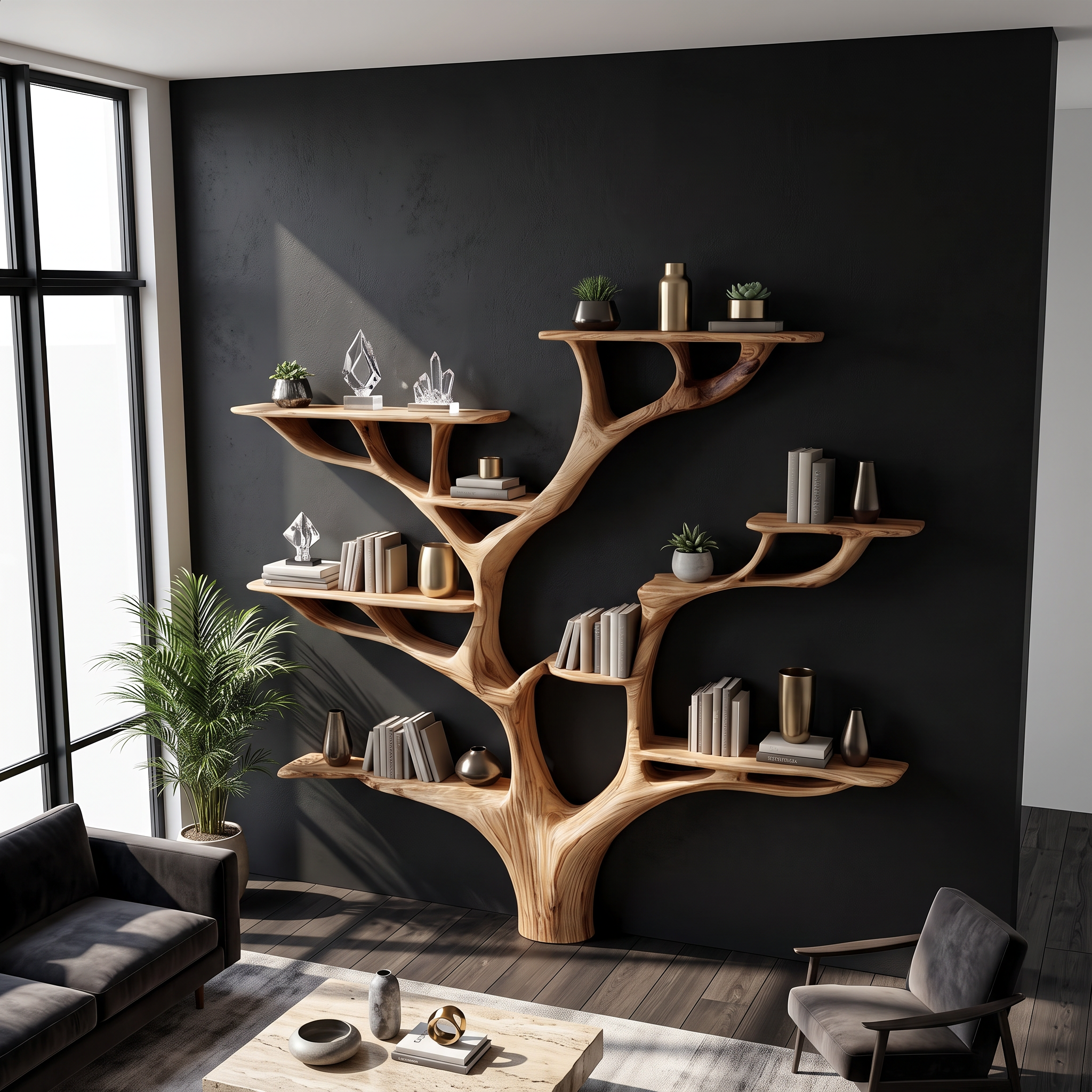 Rustic Tree Bookshelf Nursery Living SINLSATB210