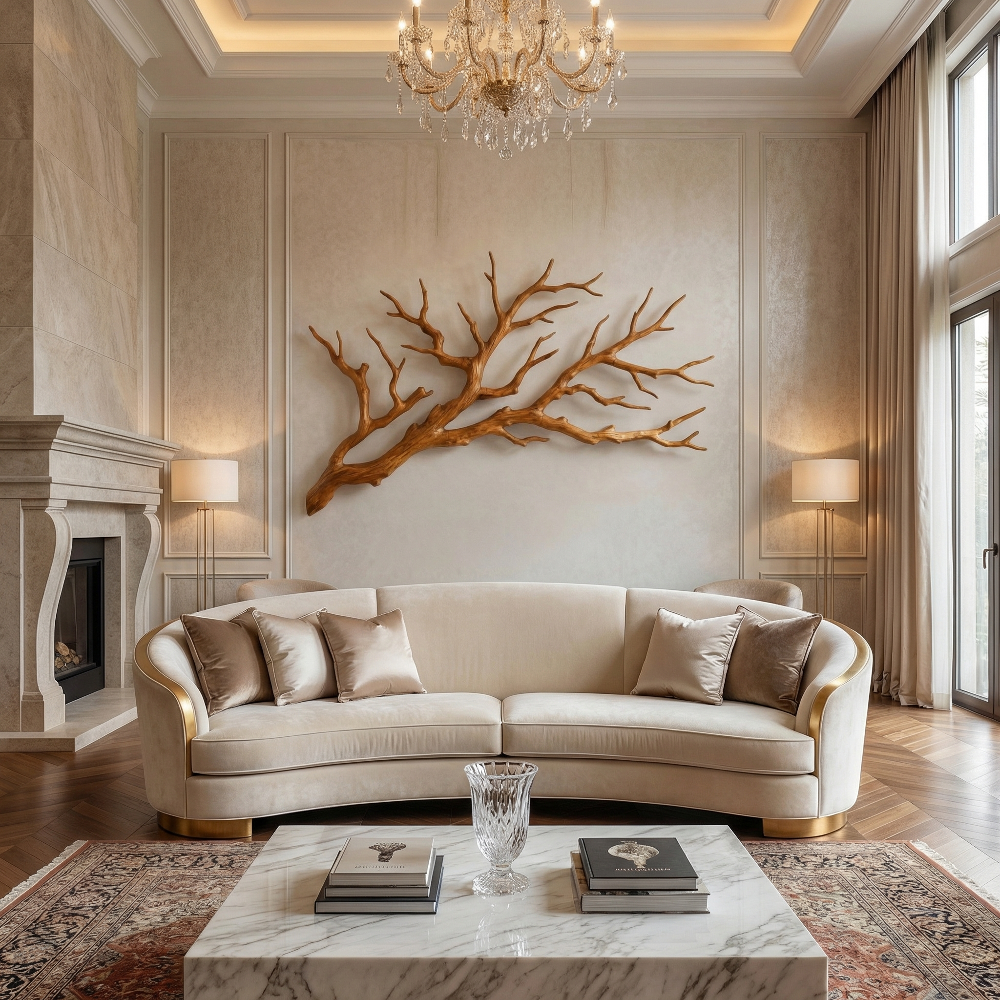 Rustic Tree Branch Wooden Wall Decor For Bedroom Headboard Wall Art SINLSAWD034
