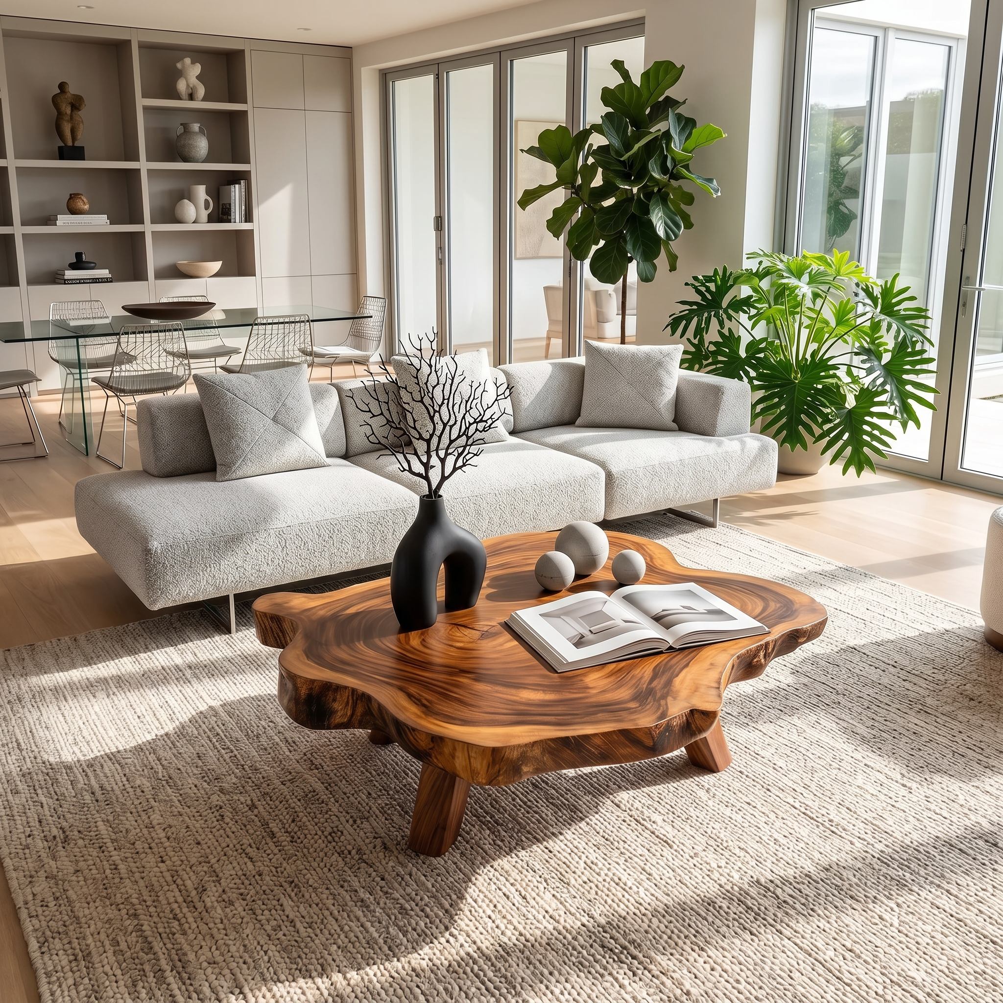 Handcrafted Wood Table For Timeless Living Decor SILDTTRCF013