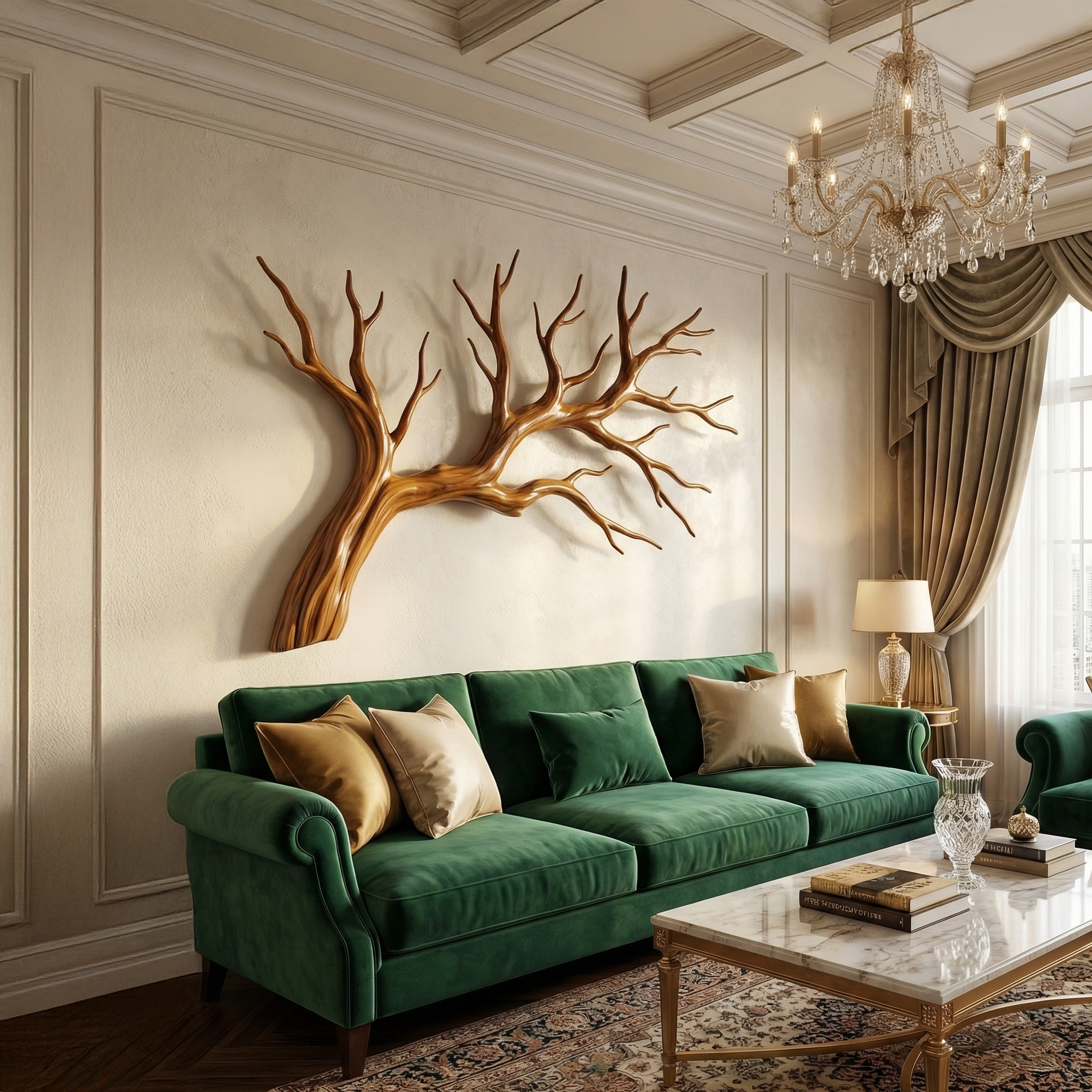 Organic Tree Branch Wooden Wall Decor For Bedroom Wall Art And Interior Decor SINLSAWD035
