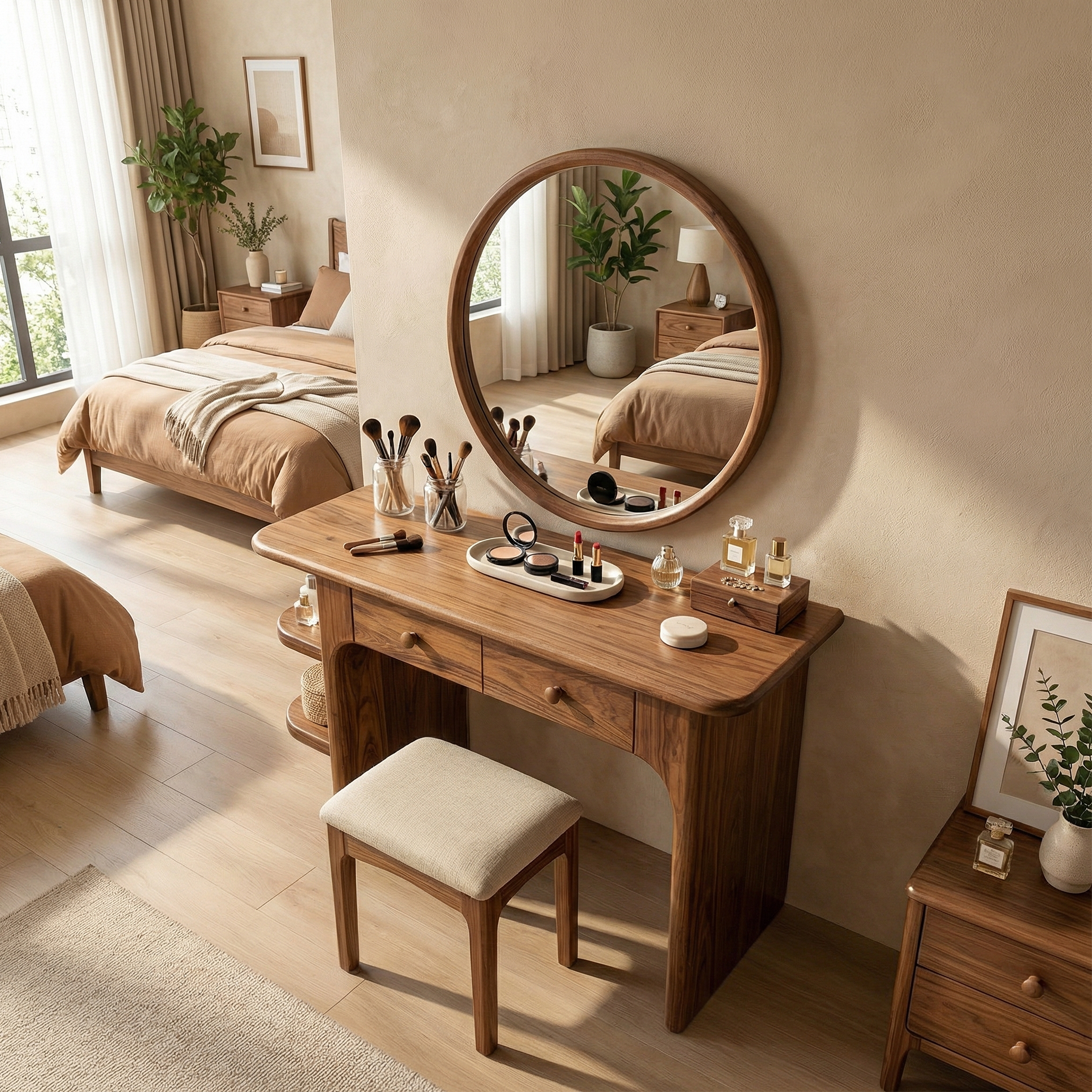 Rustic Dressing Table Personal Beauty Space Makeup Area SILDTTRMV007