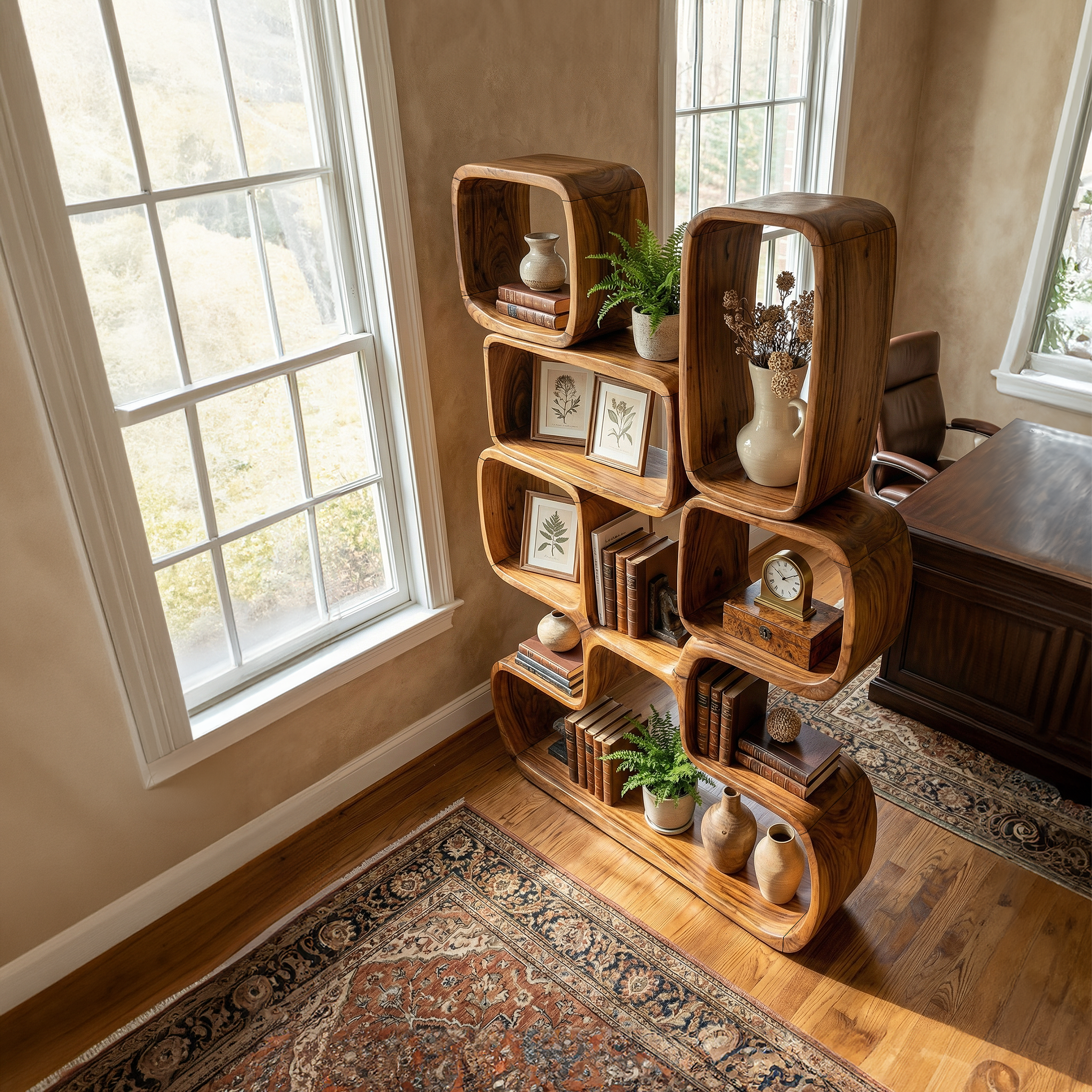 Modern Artistic Bookshelf Living Room Corner SILDTTRBS020