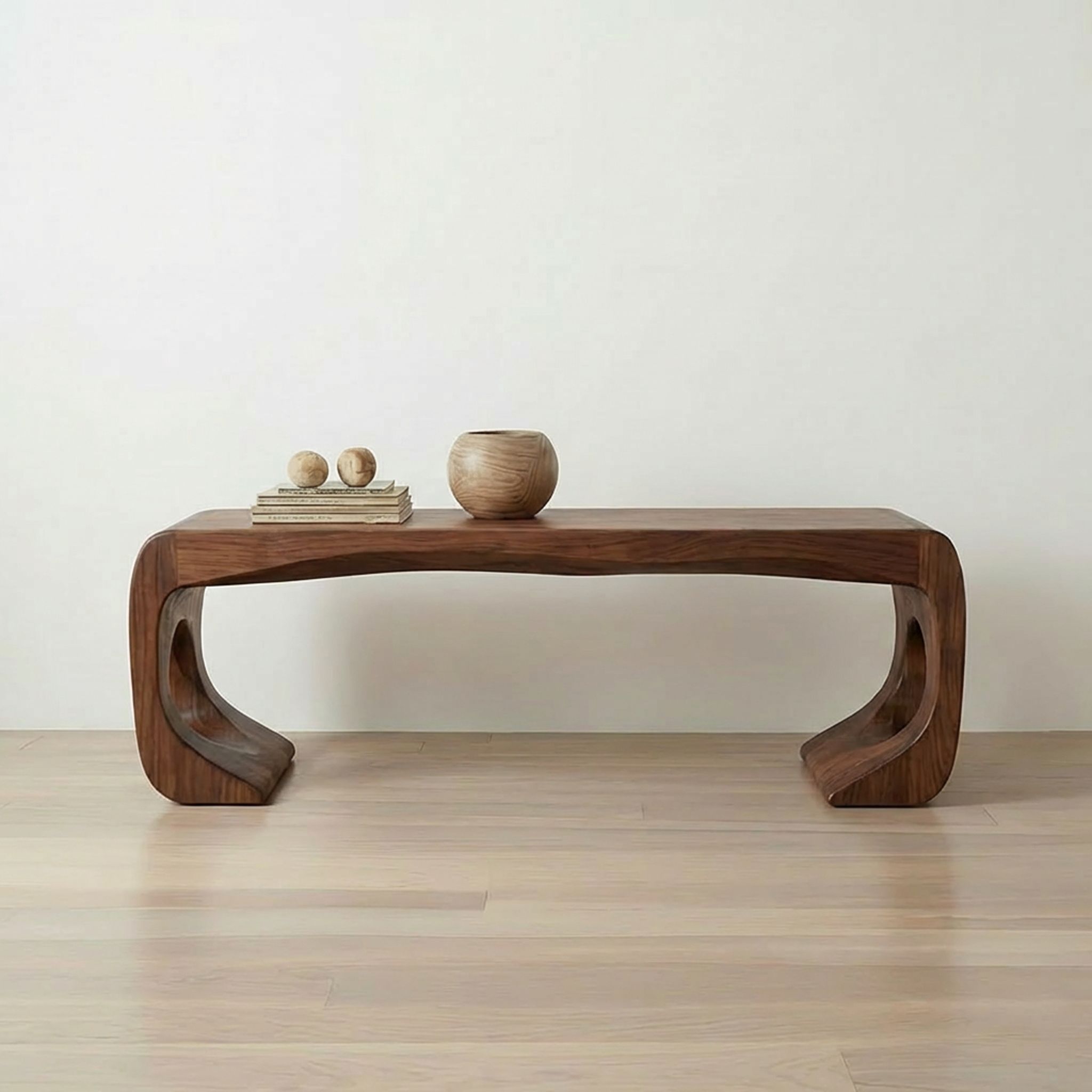 Rustic Modern Sculptural Bench For Entryway And Gallery Space SINLSARS081