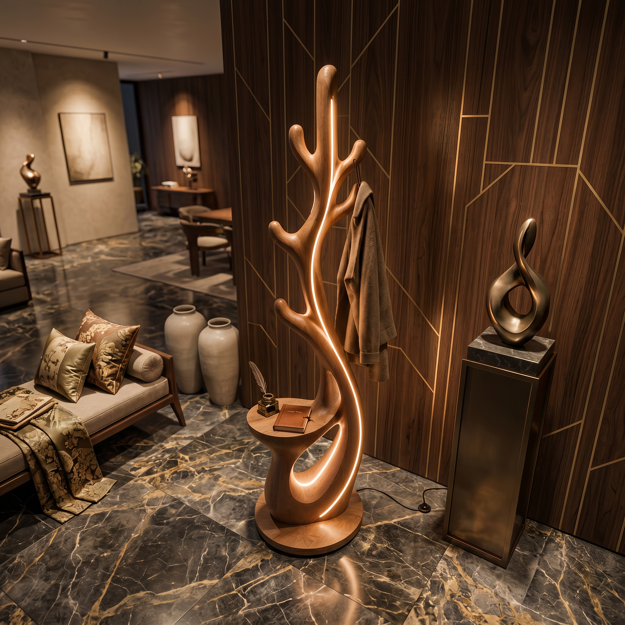 Modern Branch Lamp With Rack For Corner SILDTTNLAM019