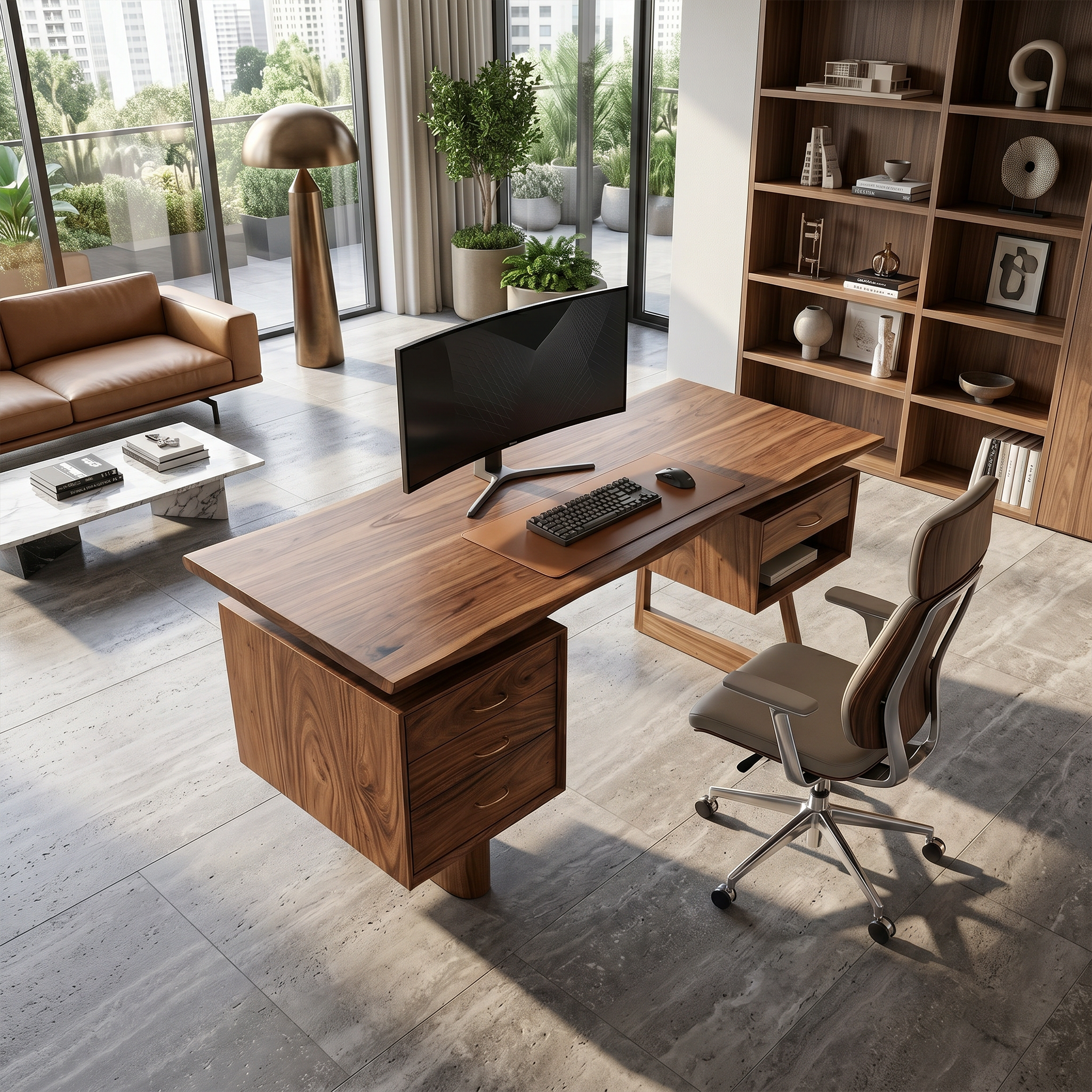 Minimalist Executive Desk Home Workspace SILDTTRDE033