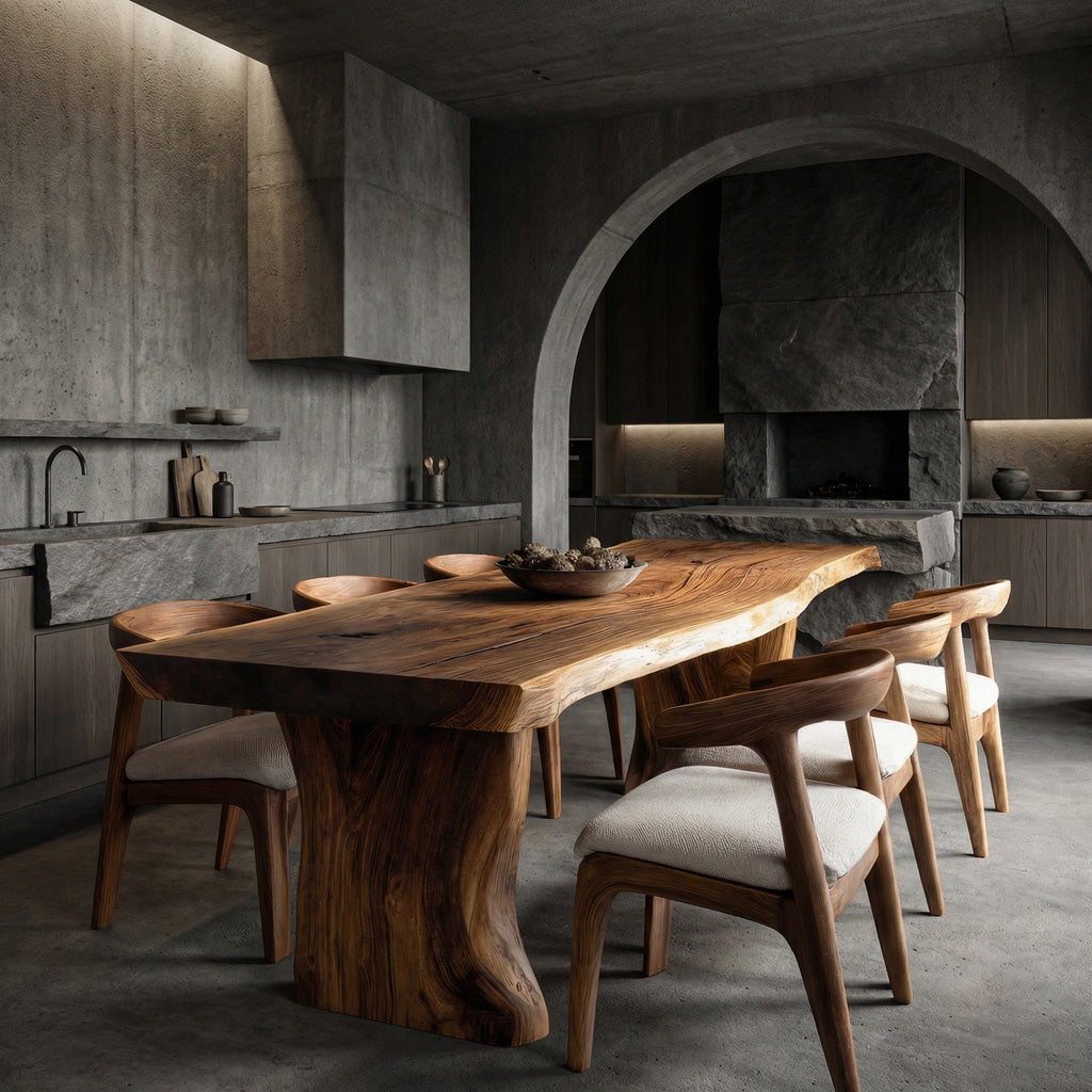 Wabi Sabi Handcrafted Dining Table For Dining Room RTTHHNDN039