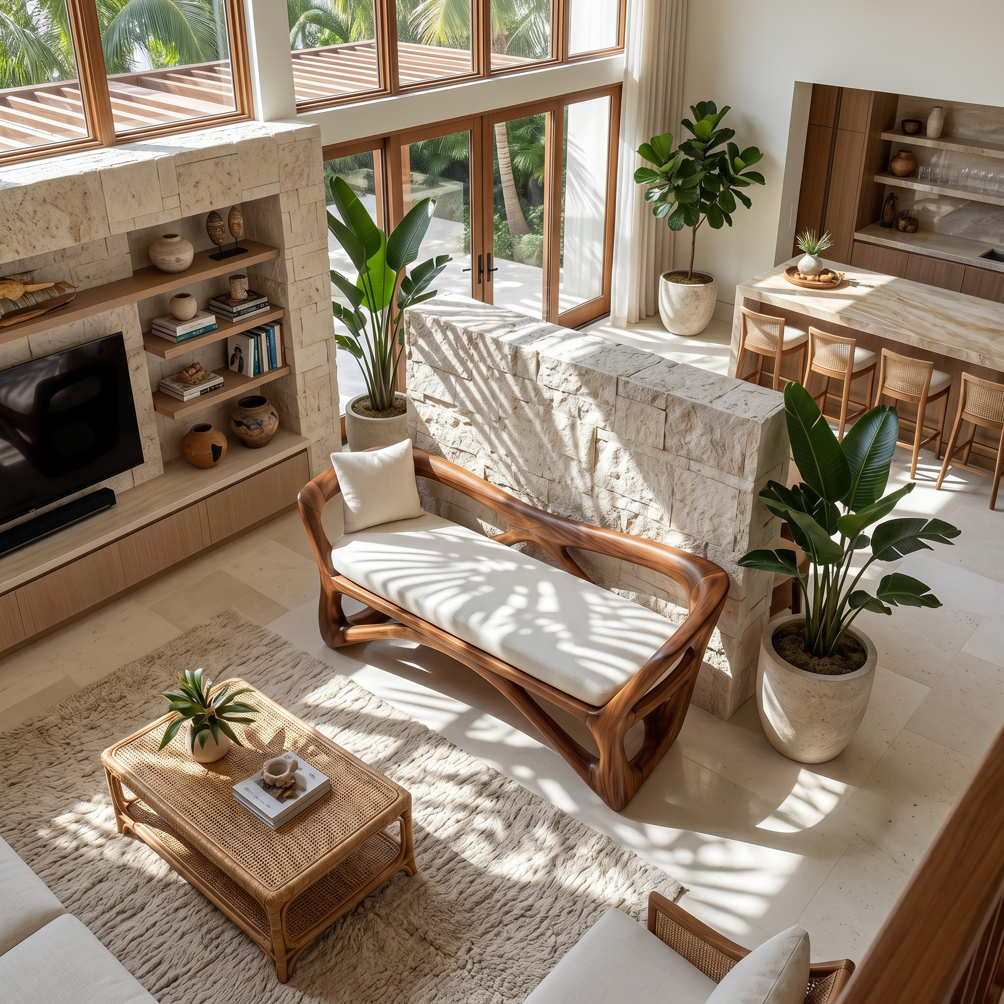 Japandi Accent Bench Wellness Retreat SILDTTRBEN071