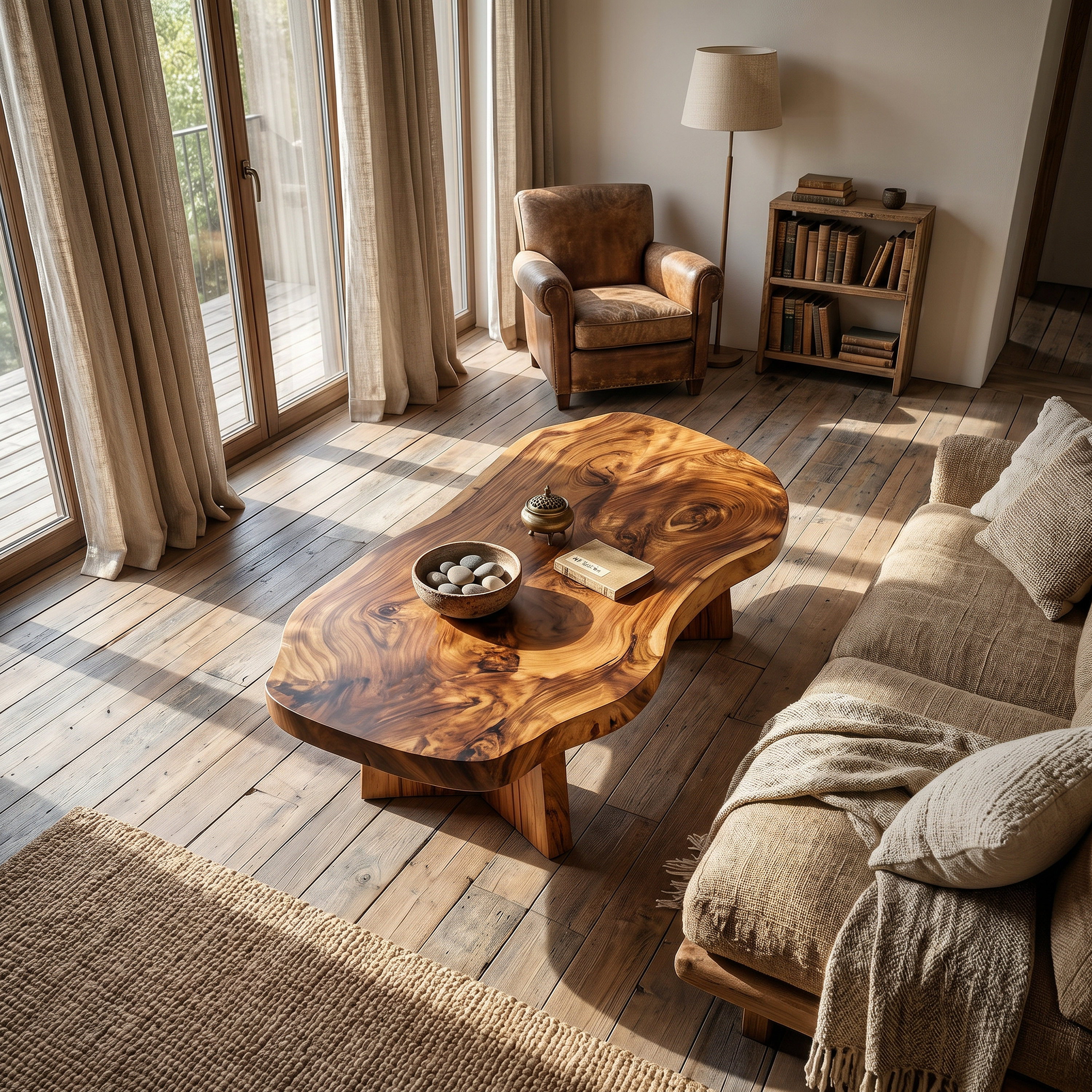 Farmhouse Wood Coffee Table For Bedroom Lounge SILDTTRCF118