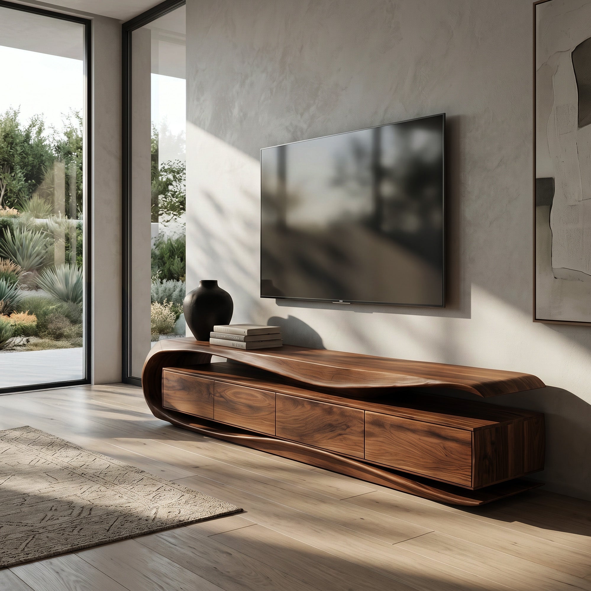 Modern Organic TV Console For Living Room Interior SITHHNTVC034