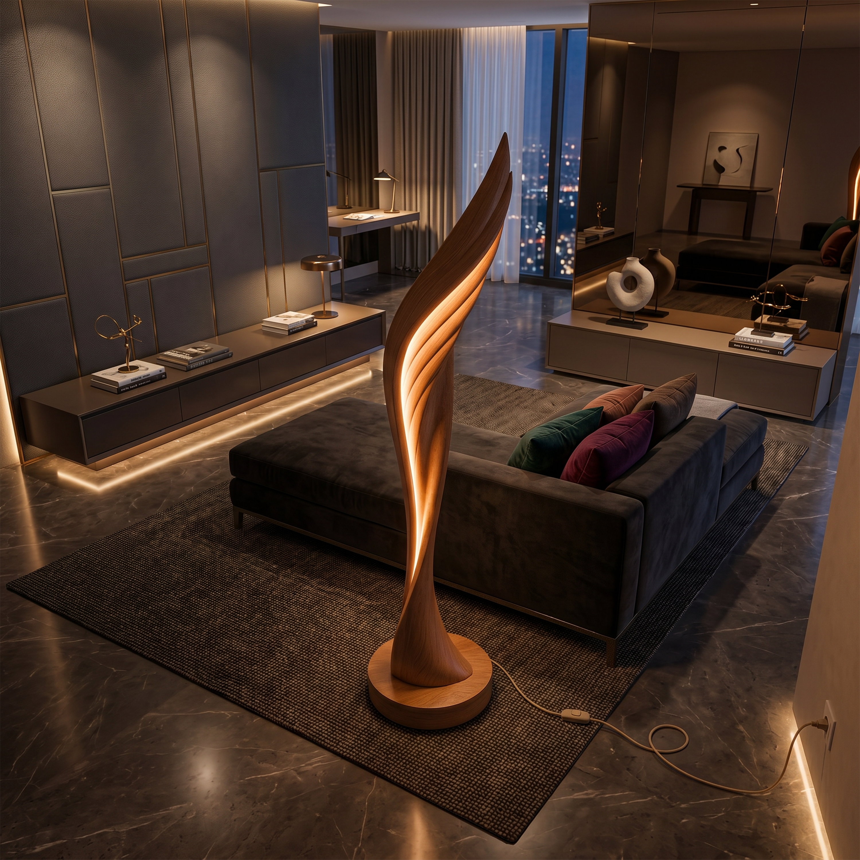 Minimalist Open Wing Floor Lamp For Contemporary Interior SILDTTNLAM004