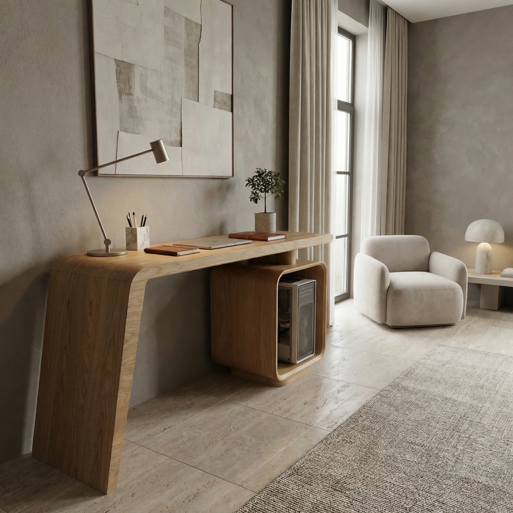 Modern Work Desk For Home Office And Study Room SINLSADK095