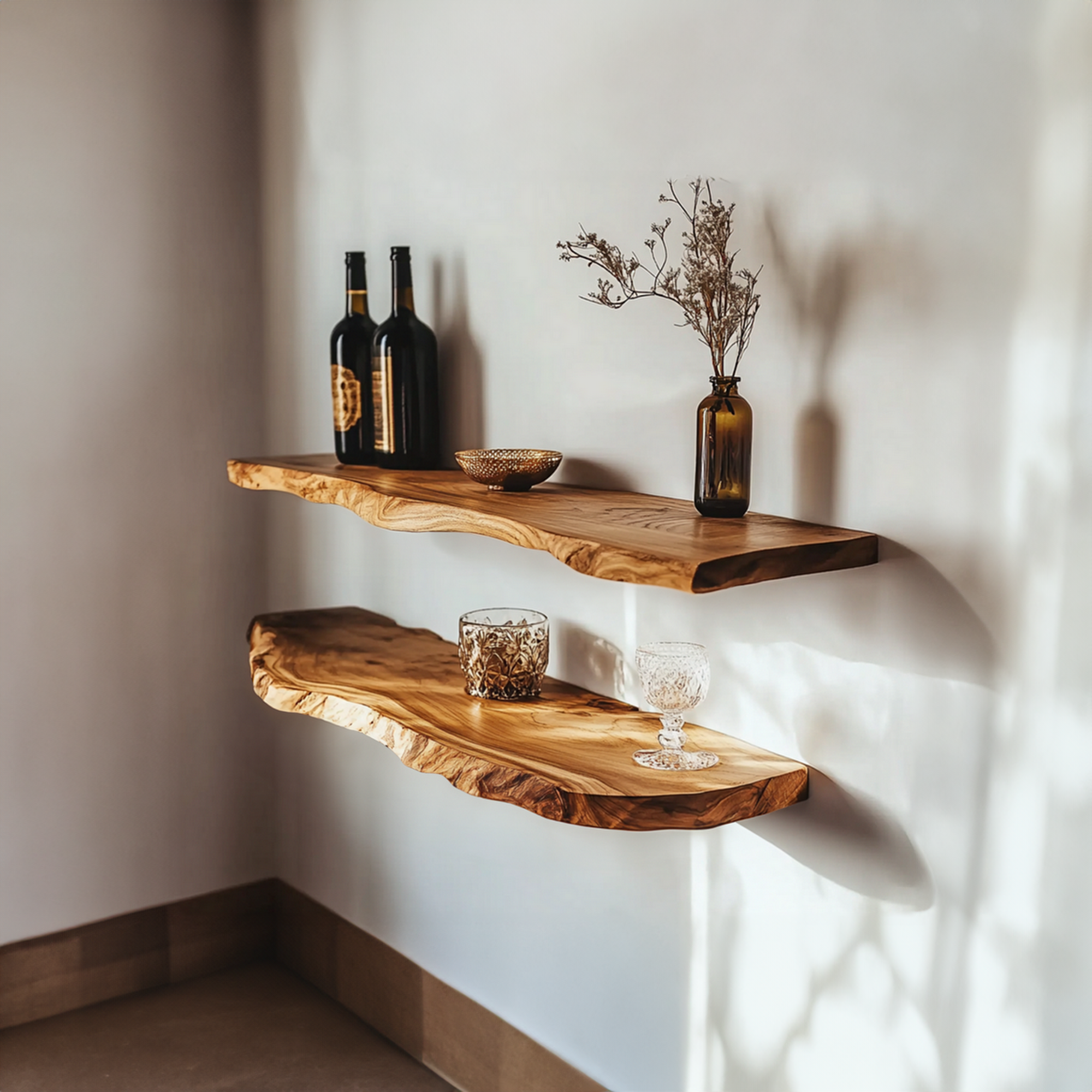 Custom Floating Shelves Solid Wood Decor Home Gift SINLFL058