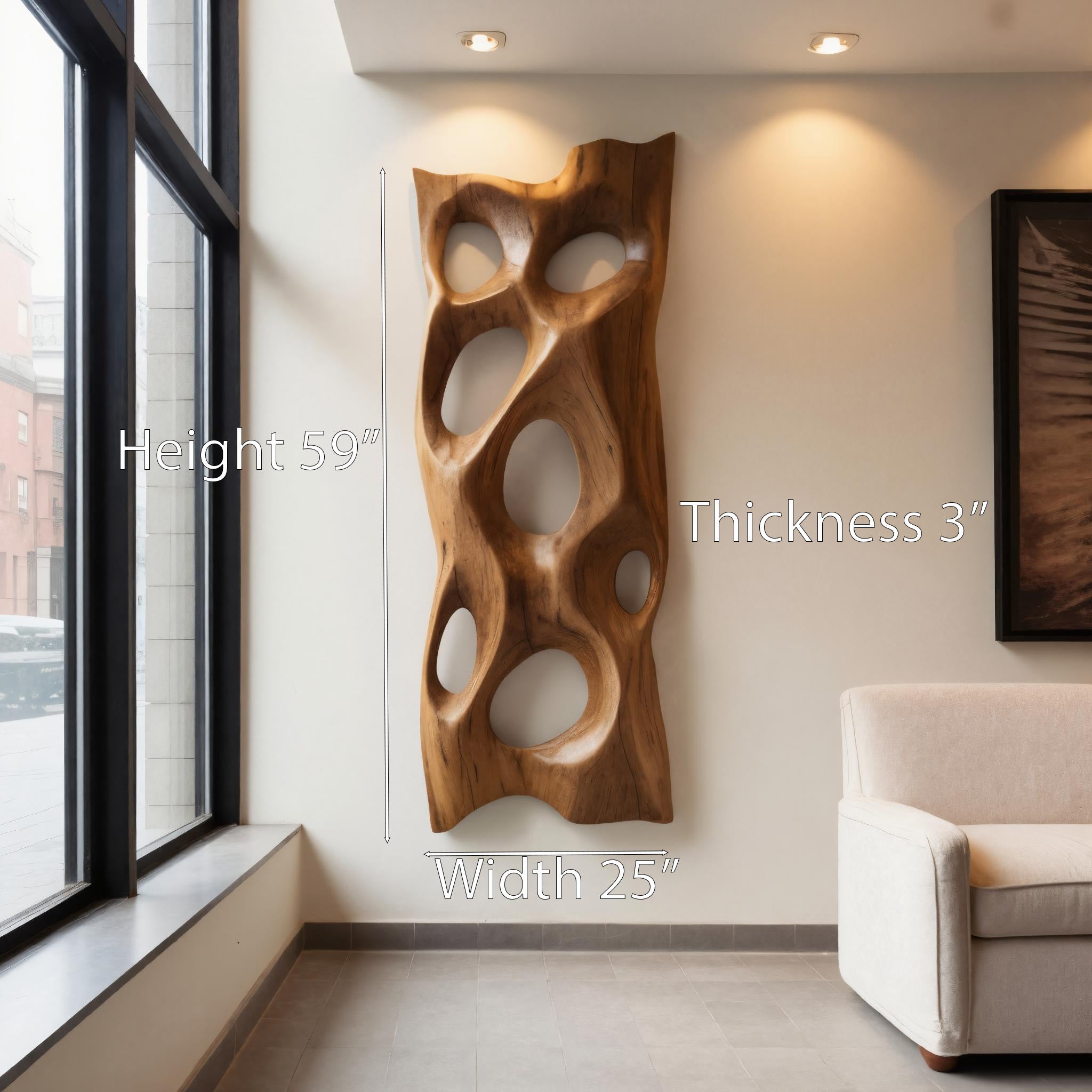 Contemporary Sculptural Wall Art With Abstract Design For Entryway SITHHNWA024