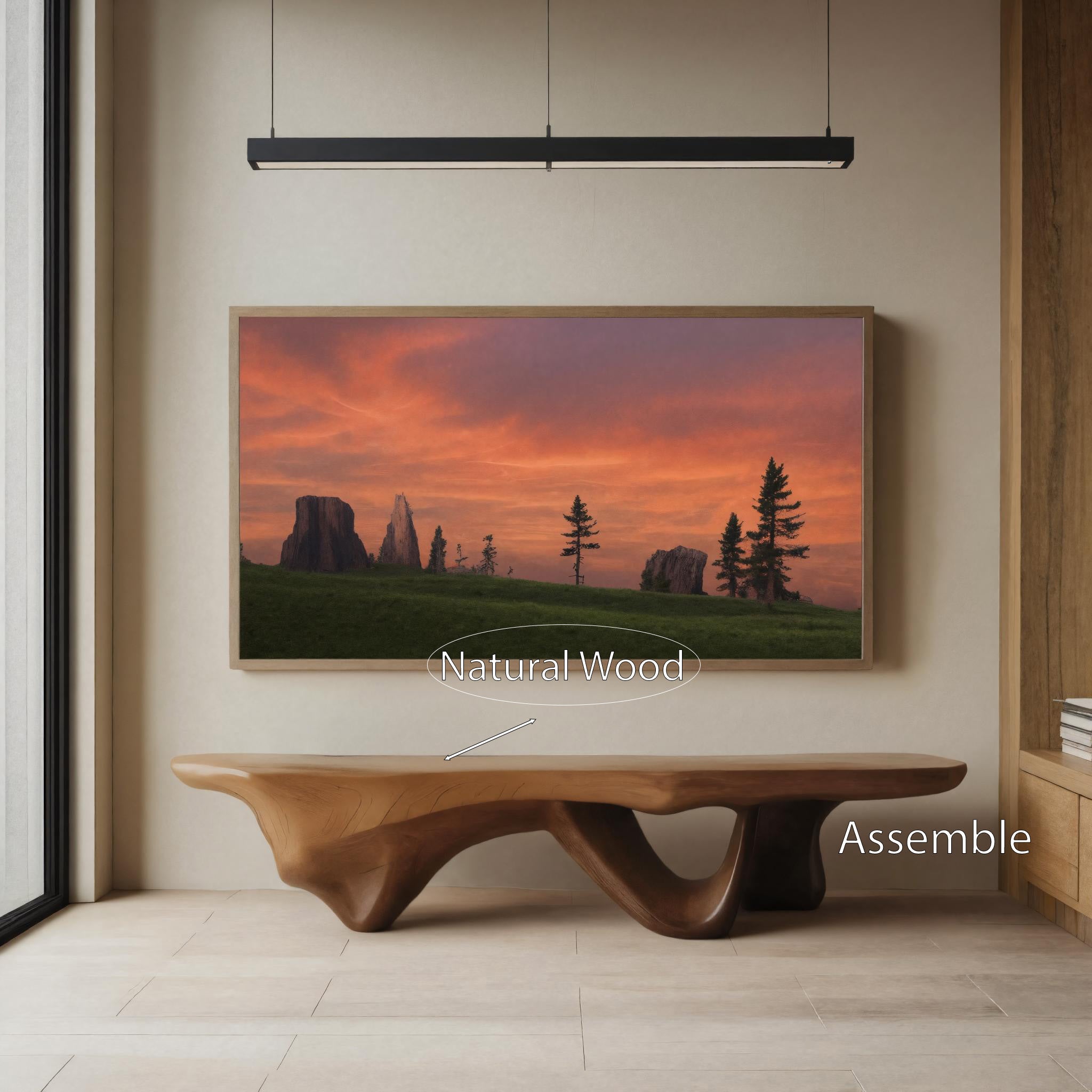 Modern Sculptural Bench With Flowing Design For Living Room SITHHNCHR040