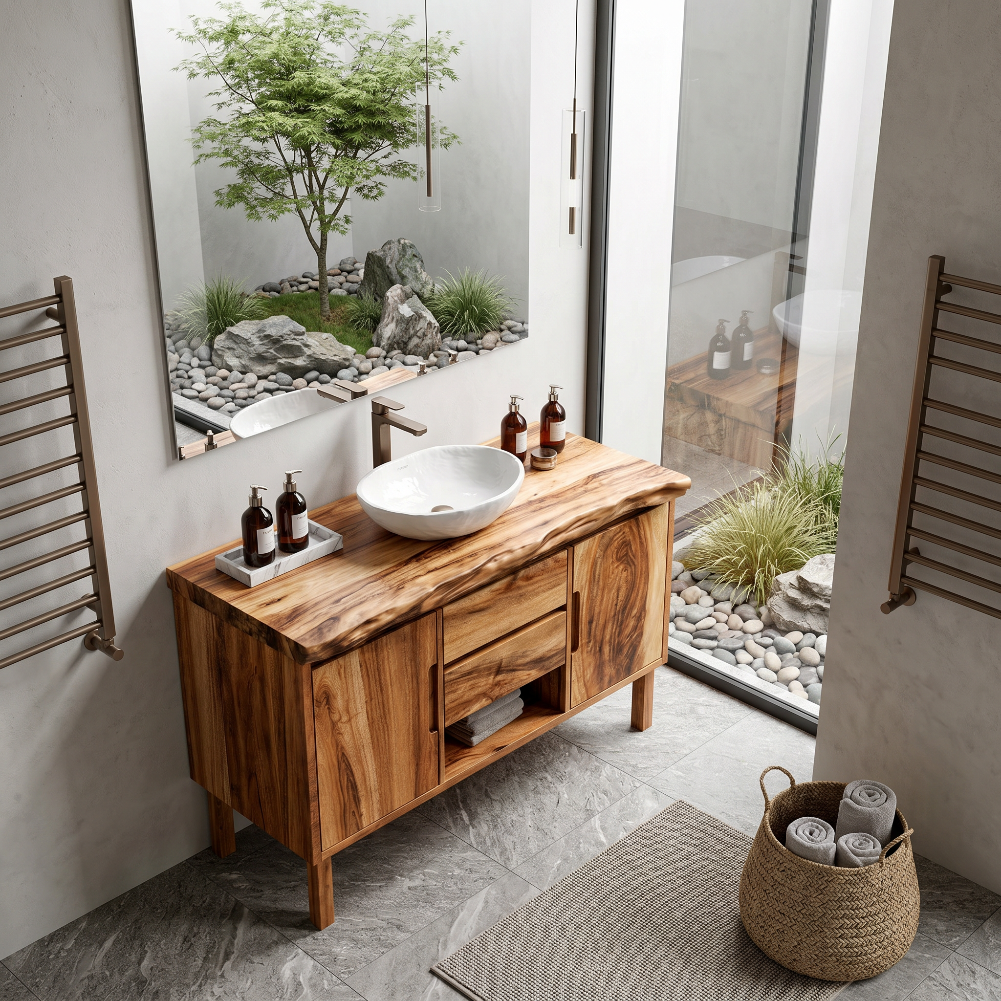 Modern Wood Bathroom Cabinet For Apartment Bath SILDTTRBRV168