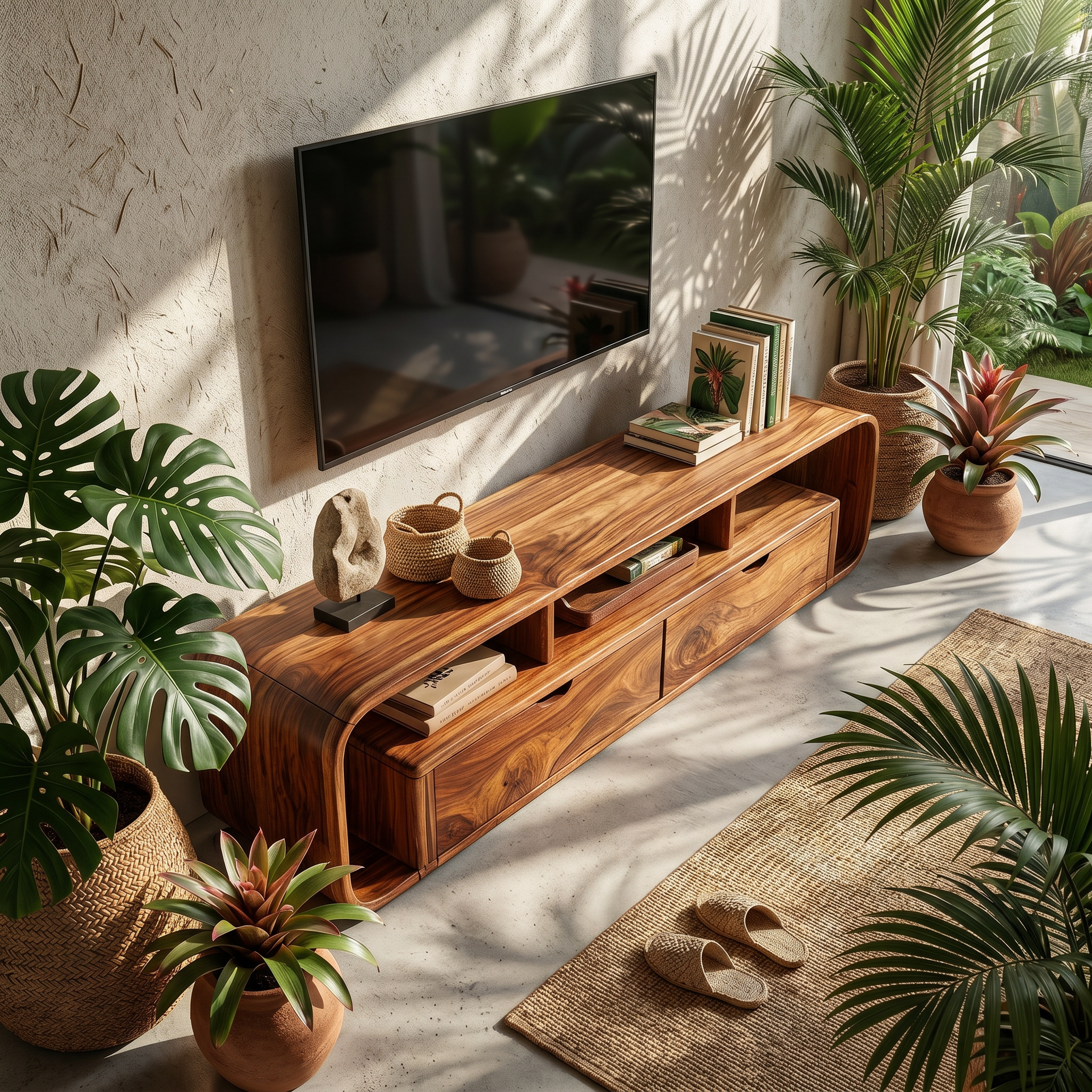 Minimalist Wooden TV Cabinet For Urban Apartment Decor SILDTTRTVC088