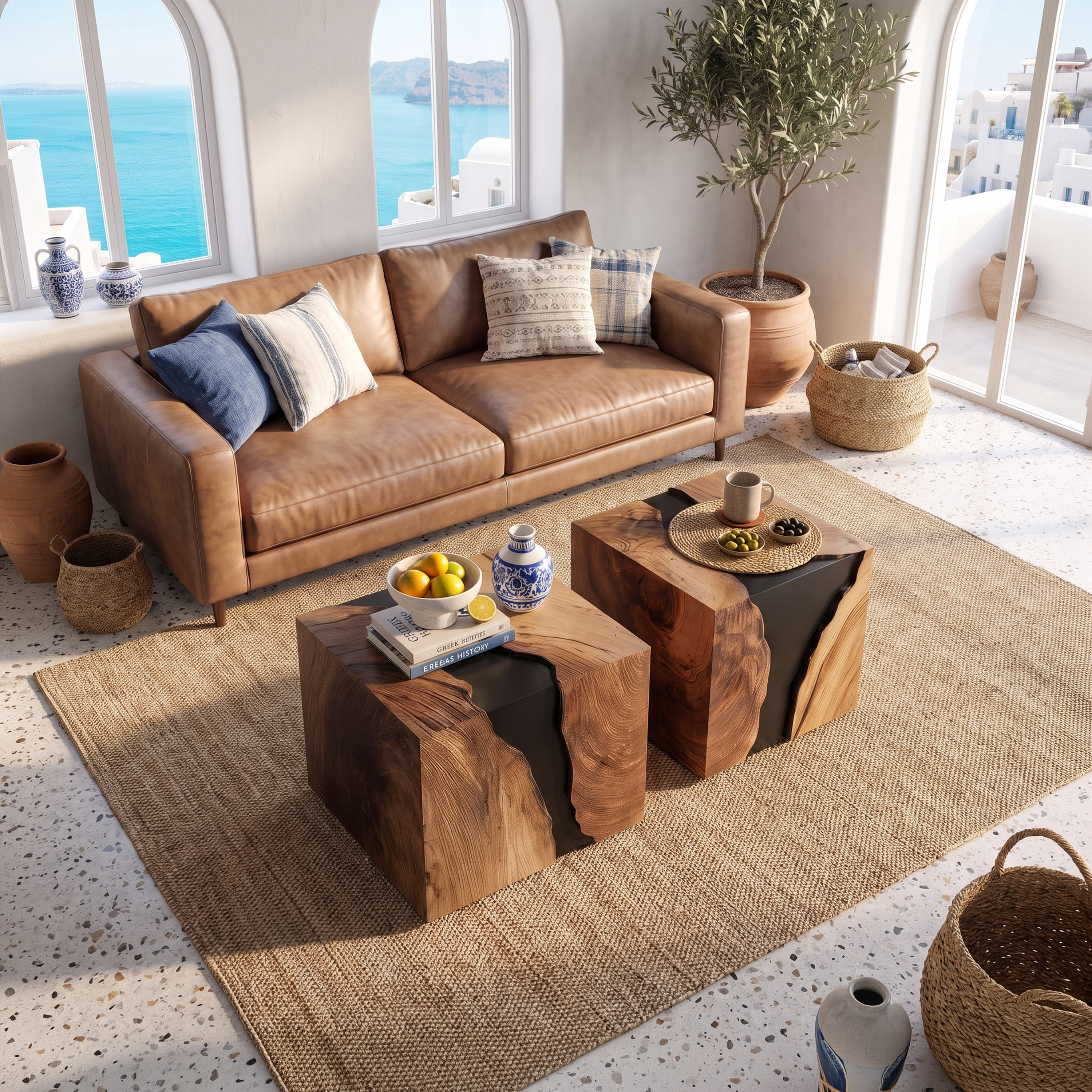 Modern Solid Wood Cube Coffee Table For Furniture Decor SILDTTNCF043
