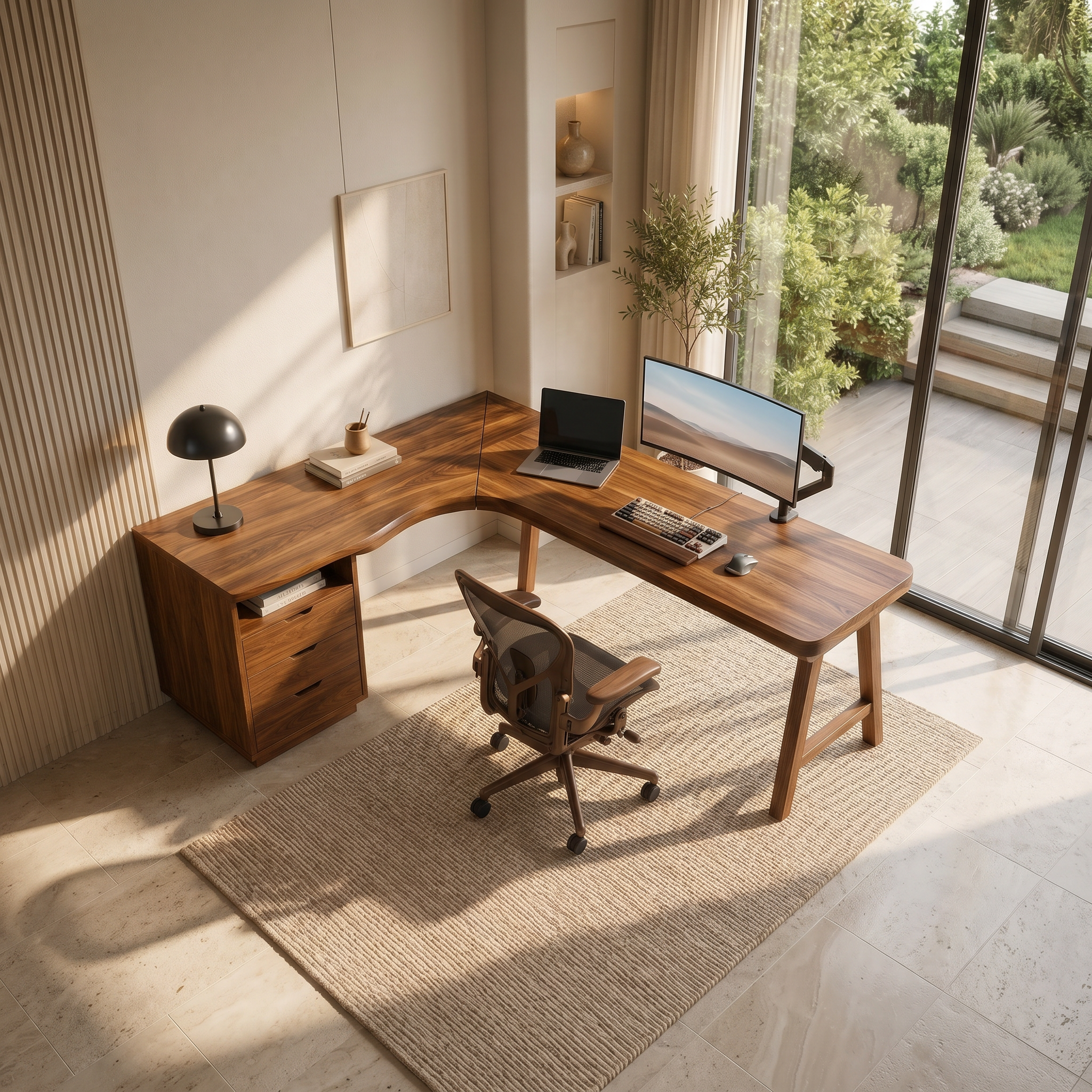 Organic Executive Desk Bedroom Workspace SILDTTRDE038