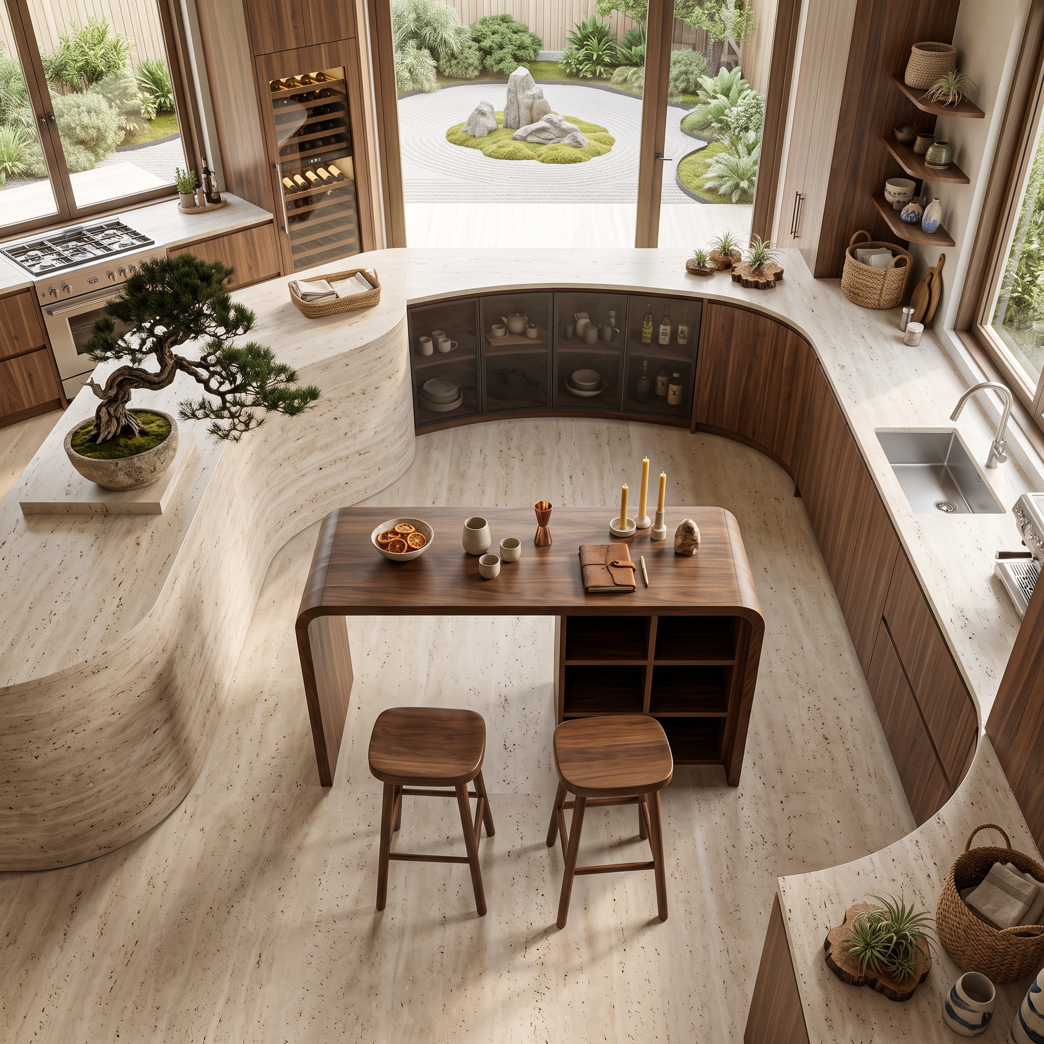 Modern Wooden Bar Table With Storage For Kitchen Or Home Mini Bar SITHTTBTA003