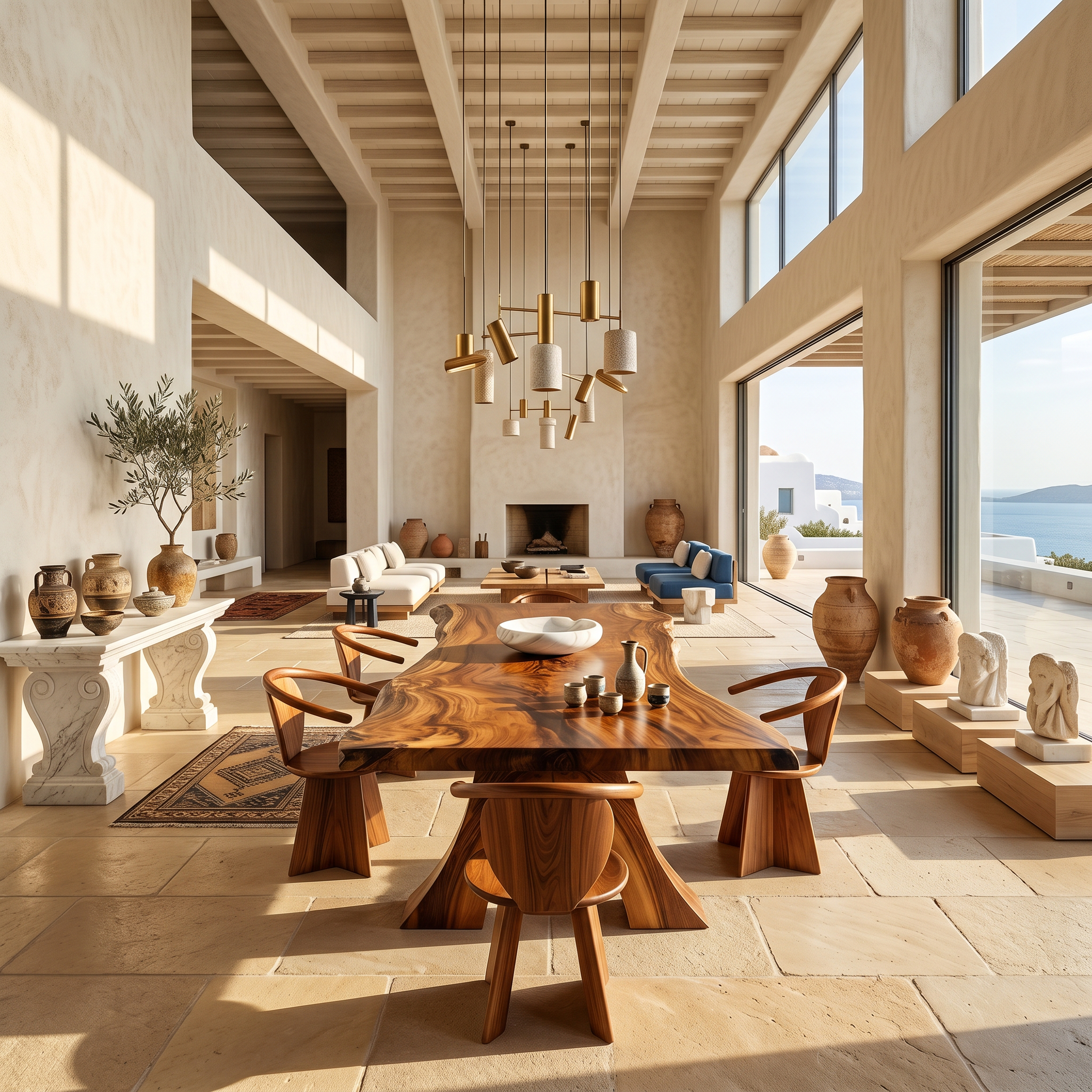 Modern Organic Edge Dining Table For Open Living Space SILDTTNDN026
