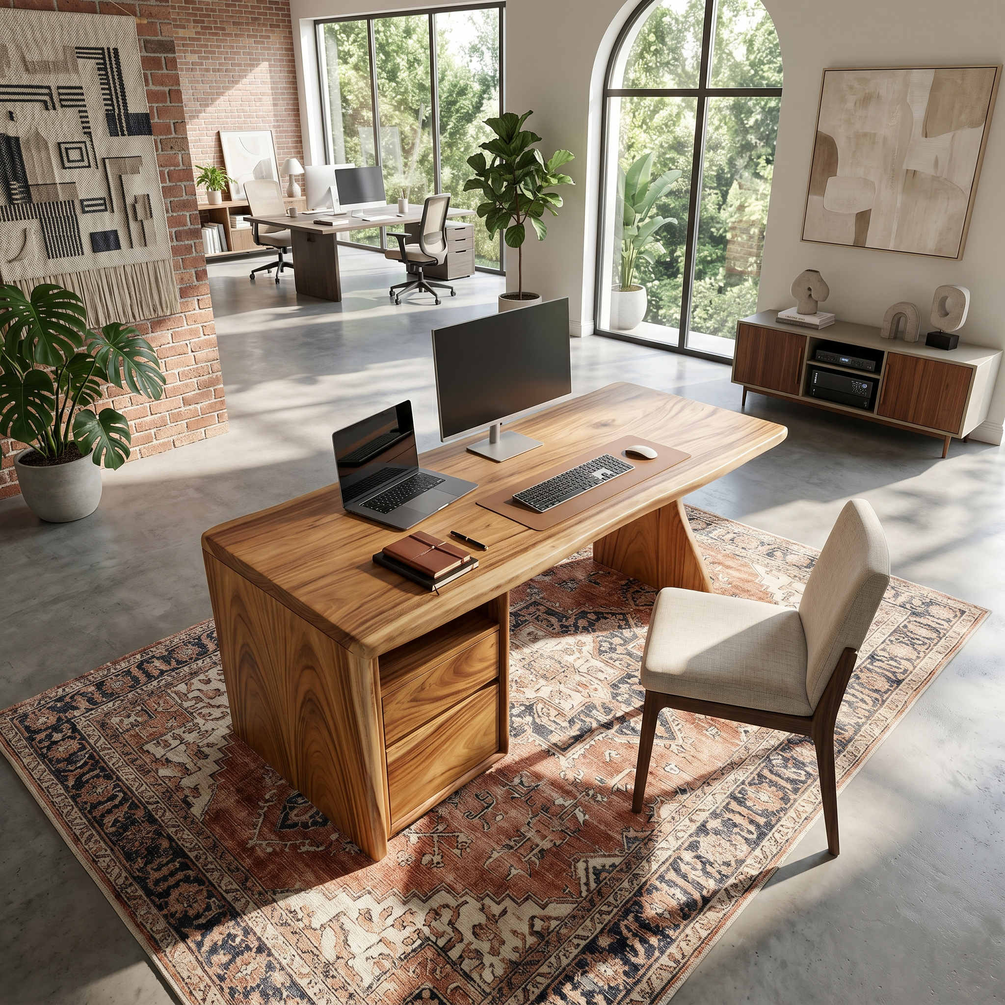 Contemporary Laptop Desk With Side Storage For City Apartment Office SILDTTRDE007