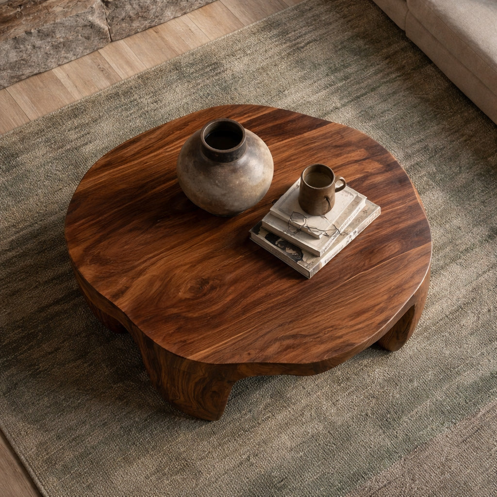 Organic Wooden Coffee Table For Home Interiors RTTHHNCF072