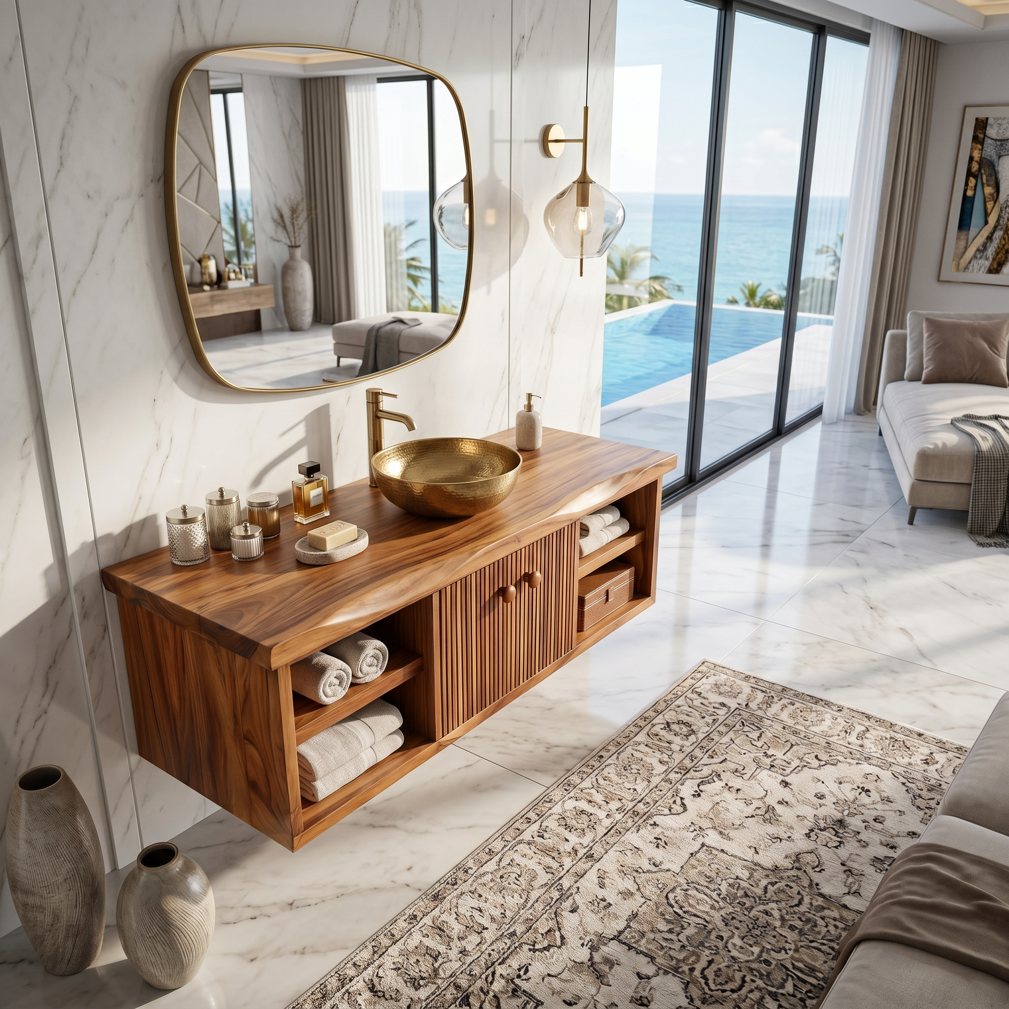 Minimalist Vanity Cabinet Bright Modern Bathroom SILDTTRBRV193