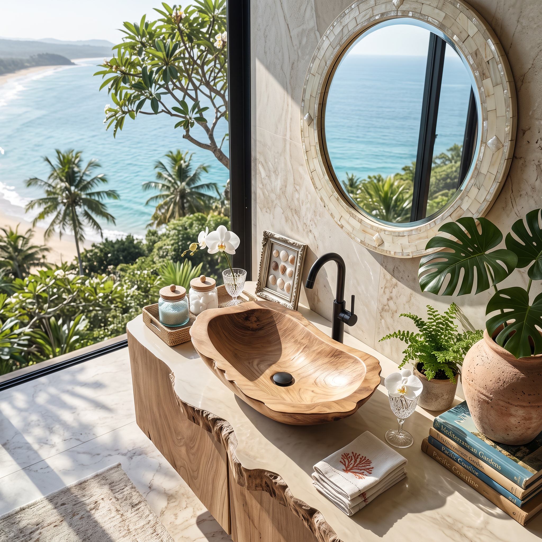 Handcrafted Wooden Vessel Sink For Timeless Bathroom Style SILDTTRVS020