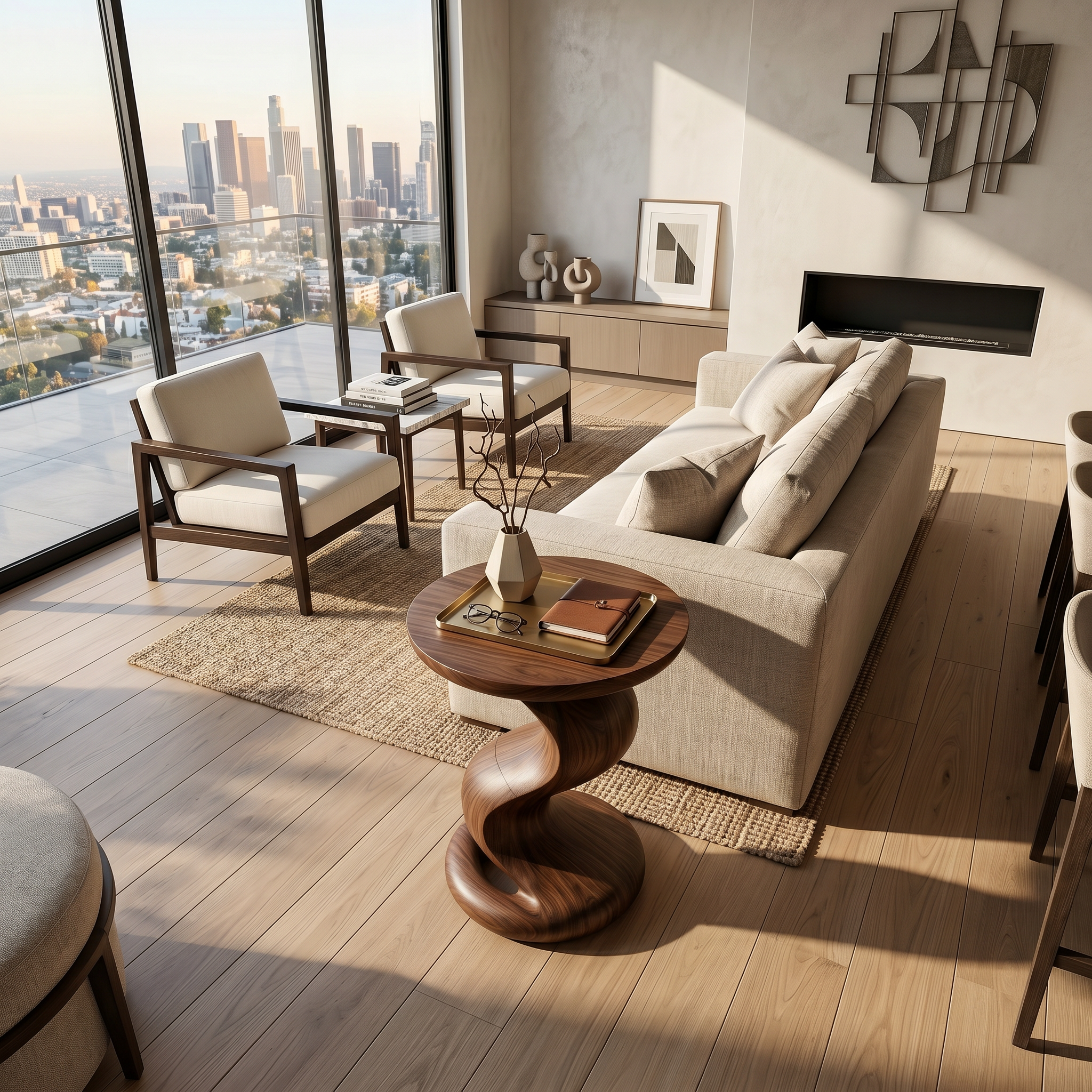 Minimalist Flow Side Table Elegant Living Room SILDTTRSTA034