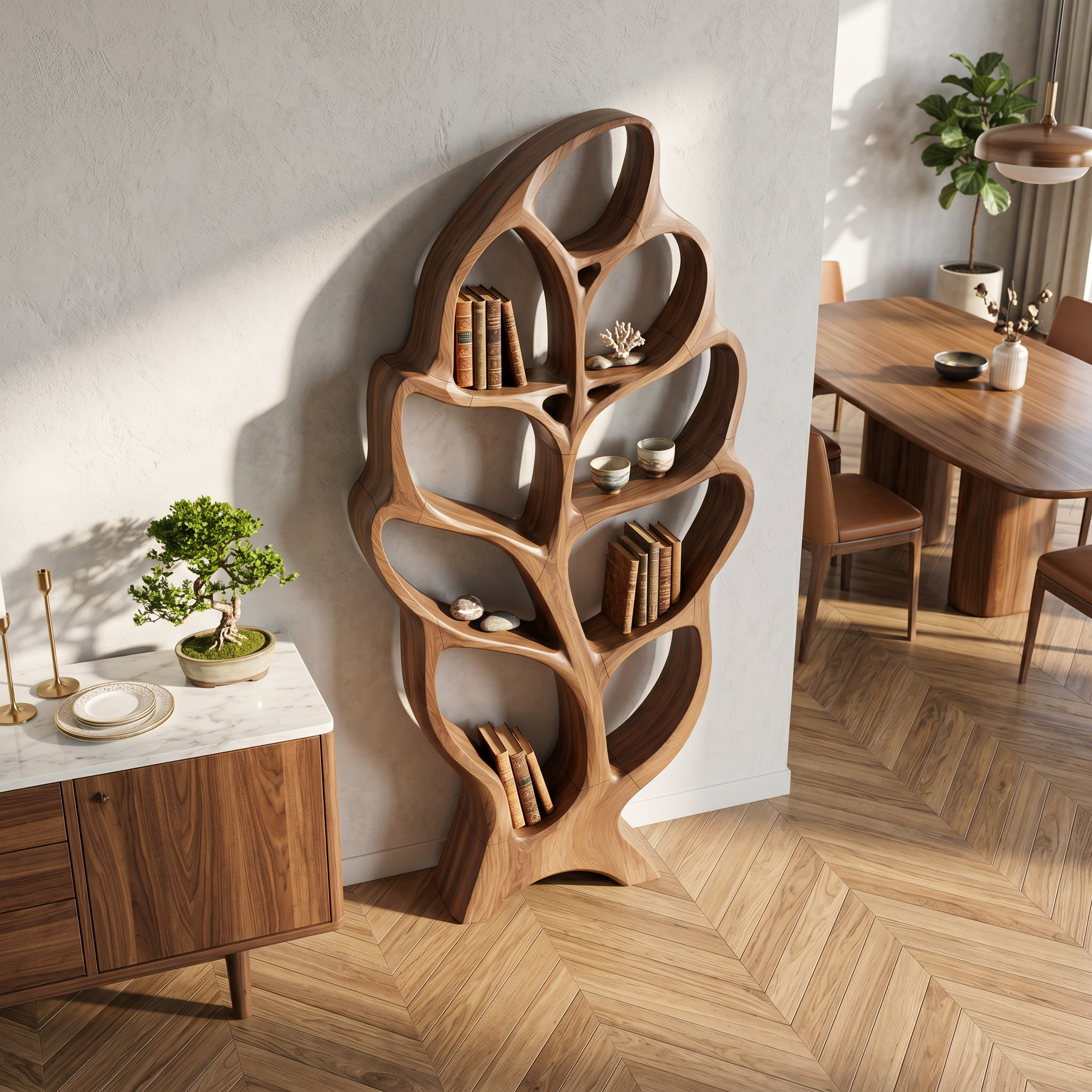 Modern Architectural Bookcase For Contemporary Living Room SILDTTNBS047
