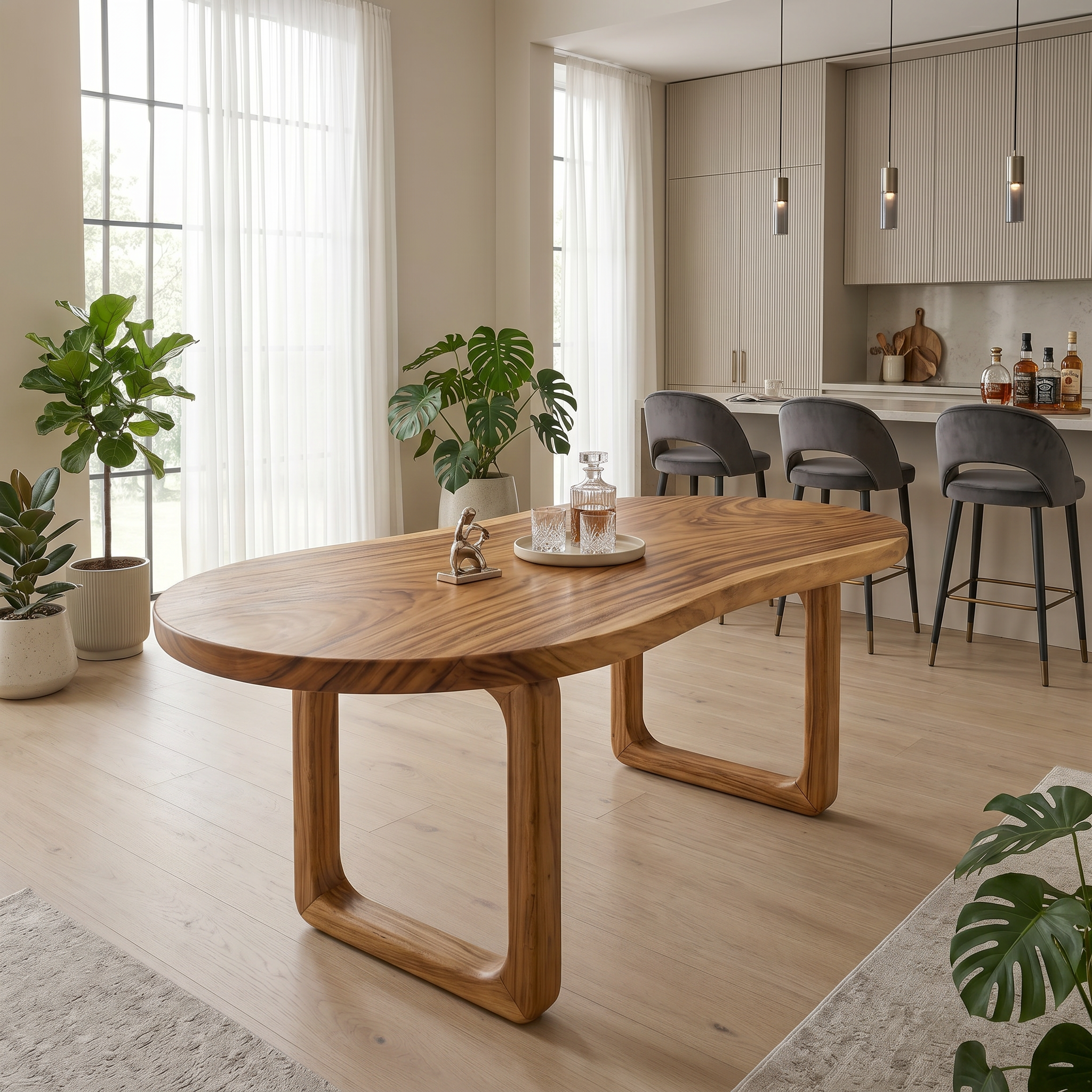 Tropical Oval Dining Room Table For Poolside Room SILDTTRDN057
