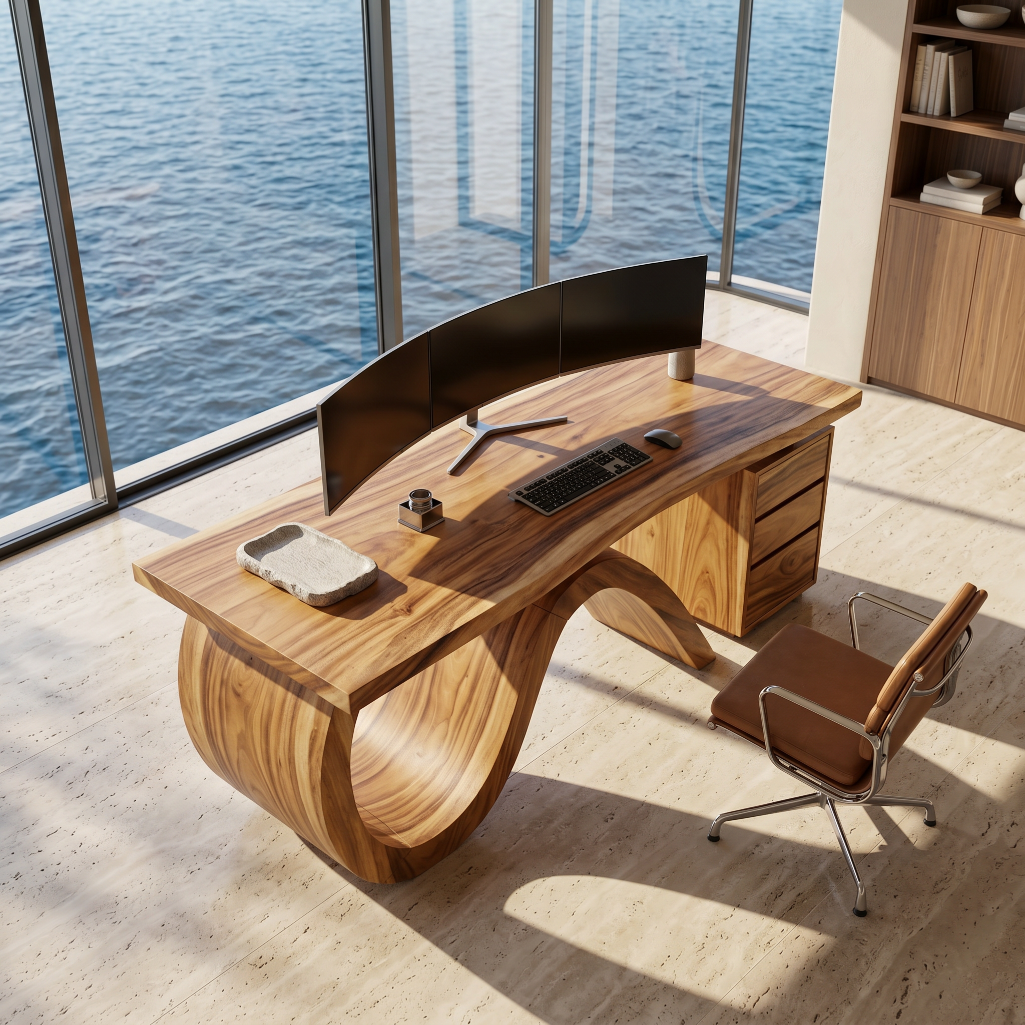 Organic Live Edge Executive Desk City Office SILDTTRDE027