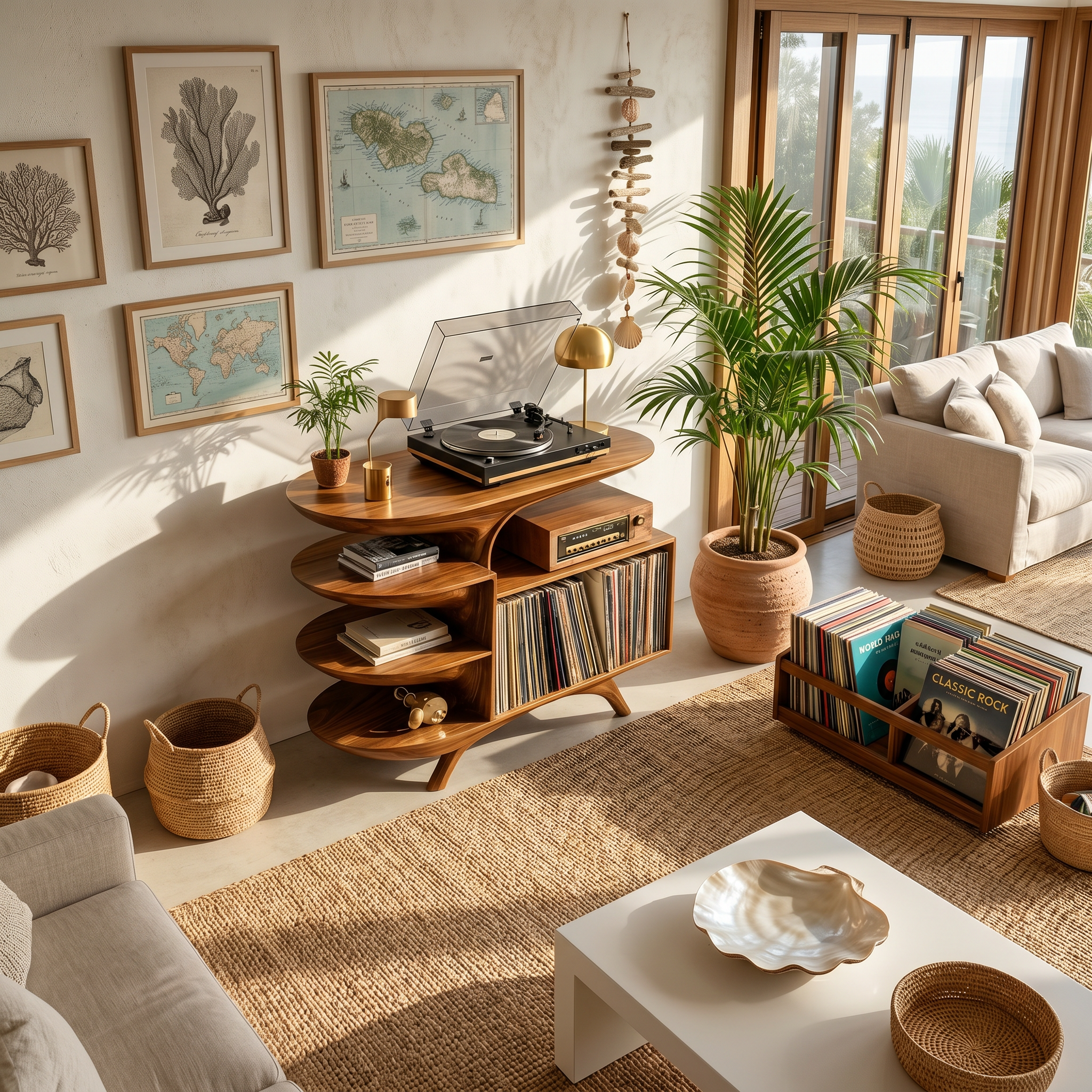 Modern Wooden Record Stand For Bedroom Interior Design Style SILDTTNRPT018