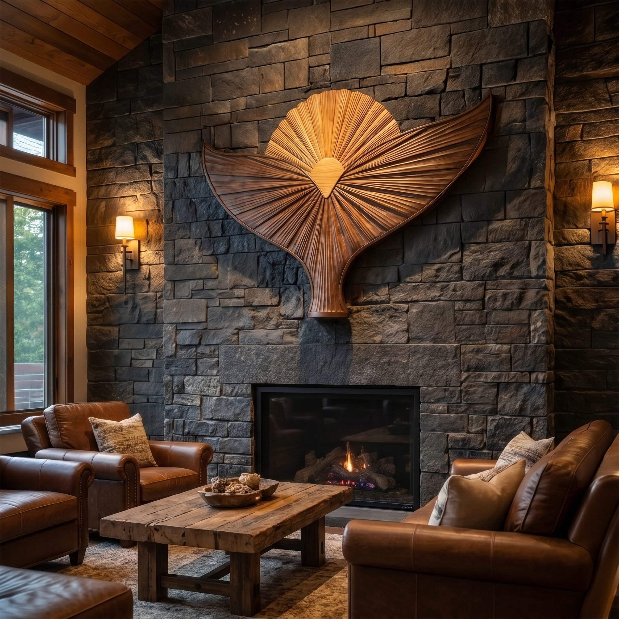 Organic Sculpture Bird Wall For Living Room And Entryway SINLSAWD085