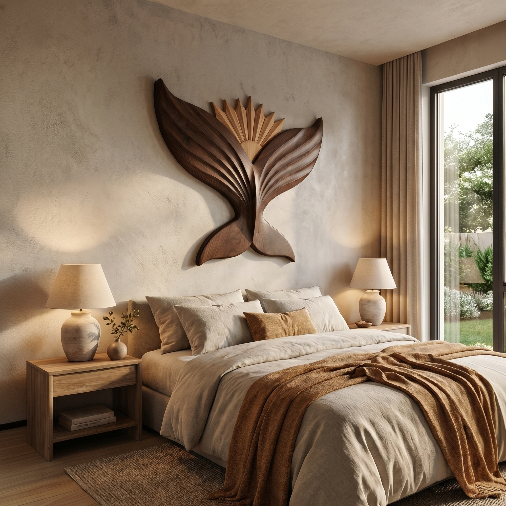 Sculptural Eagle Wooden Wall Art For Living Room And Entryway SINLSAWD086