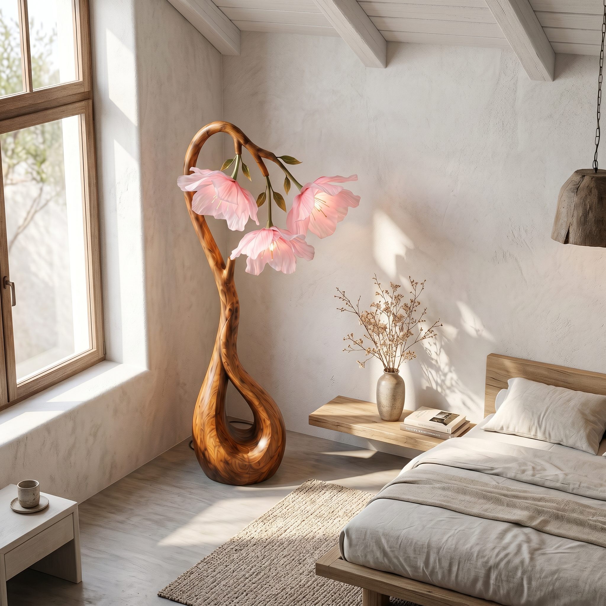 Modern Floor Lamp With Nature Inspired Silhouette For Living Room And Reading Nook SINLSAFLP101