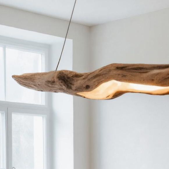Live Edge Ceiling Light Pendant For Organic Modern Or Minimalist Interiors SITHHNLAM005