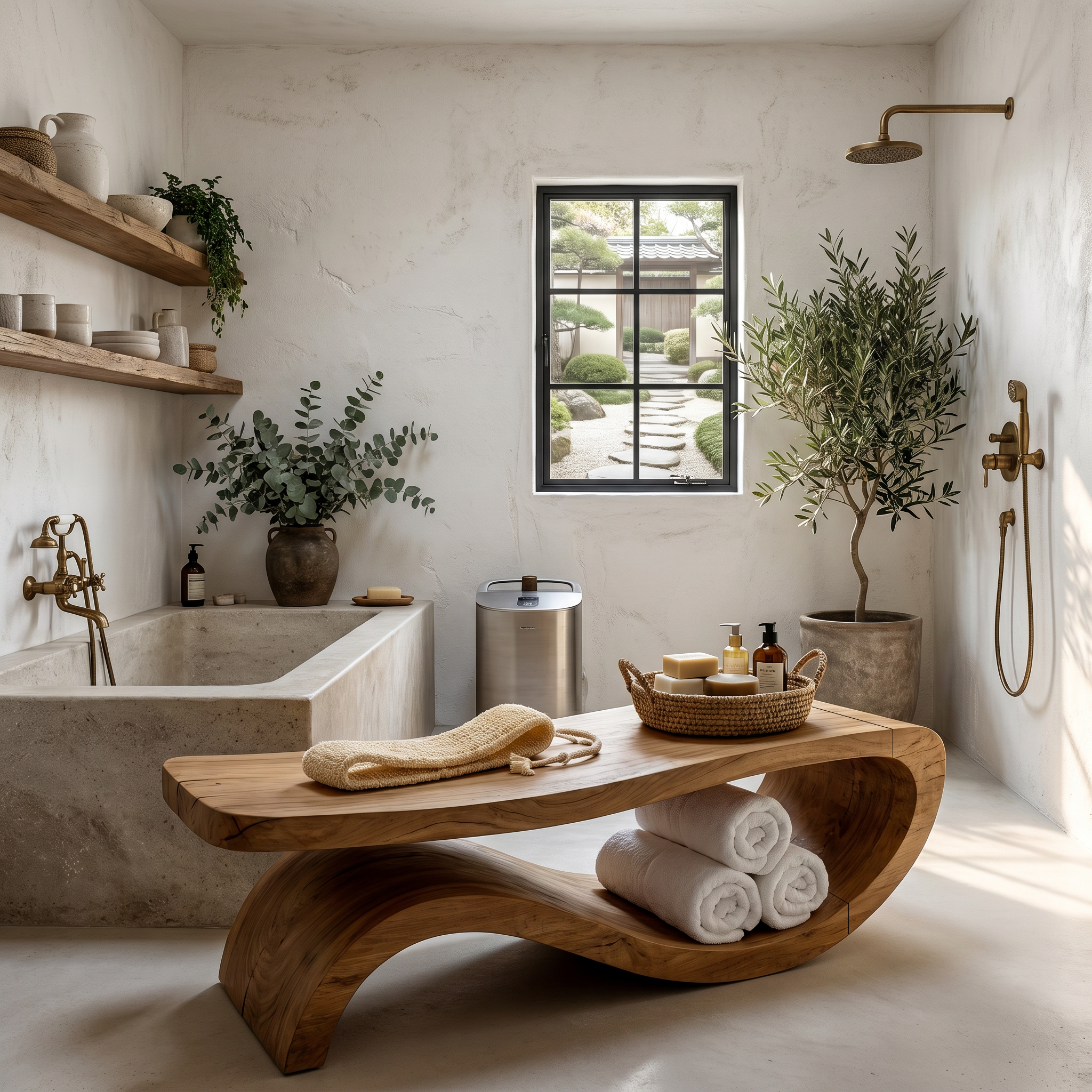 Modern Shower Bench For Bathroom SINLHARS125