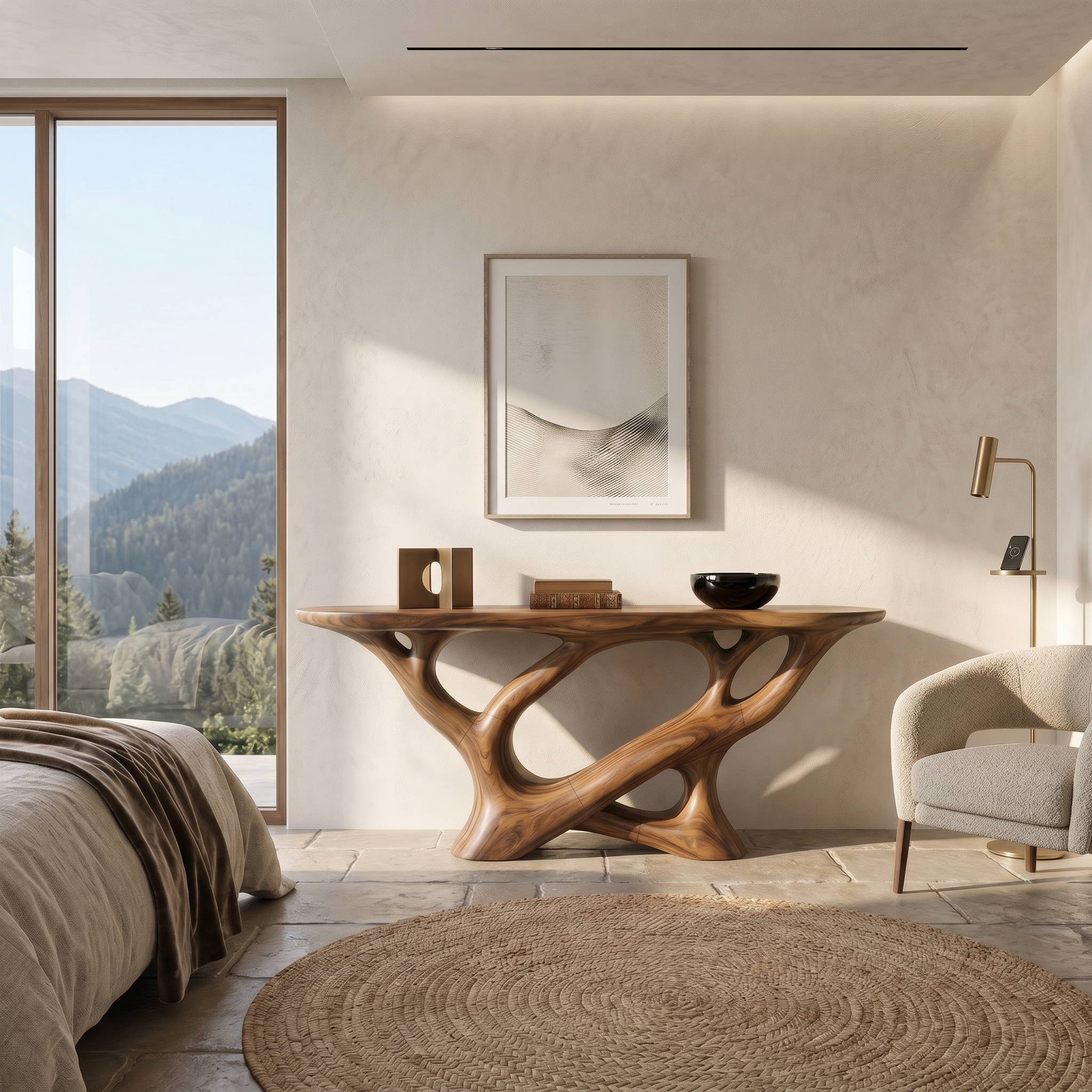 Modern Infinity Console Table Luxury Residence SILDTTRCS106