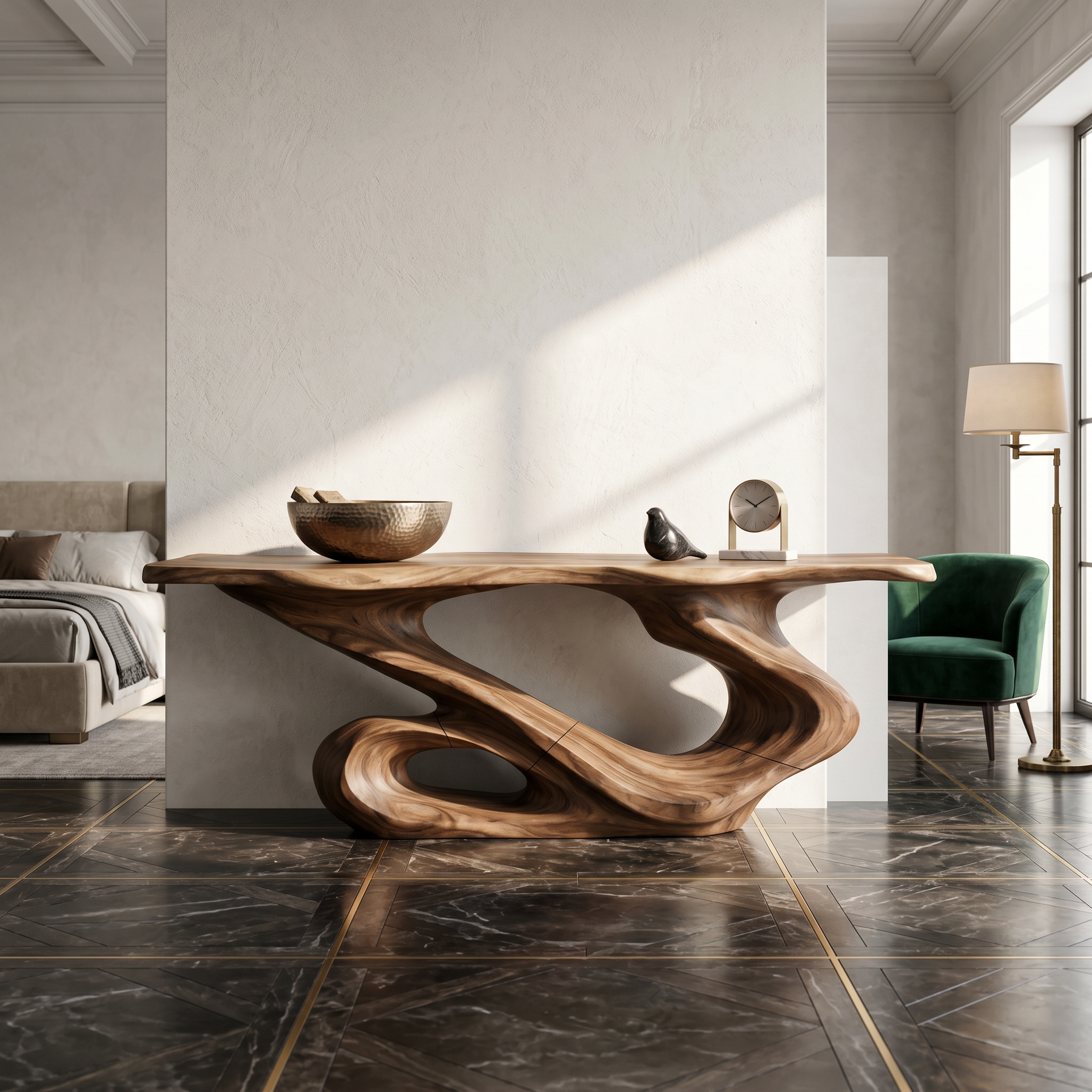 Rustic Live Edge Console Table Modern Residence SILDTTRCS085