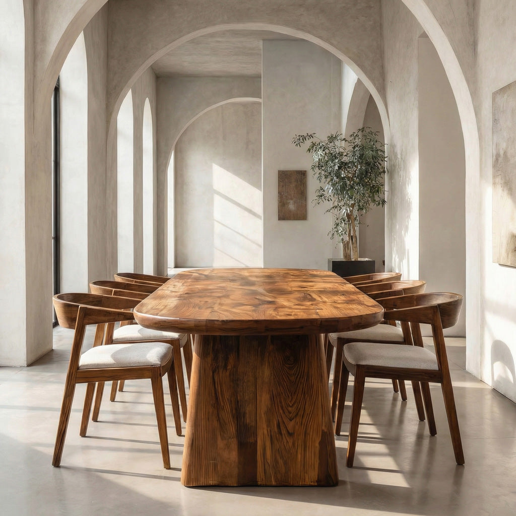 Modern Minimal Dining Table With Sculptural Craftsmanship For Dining Room RTTHHNDN020