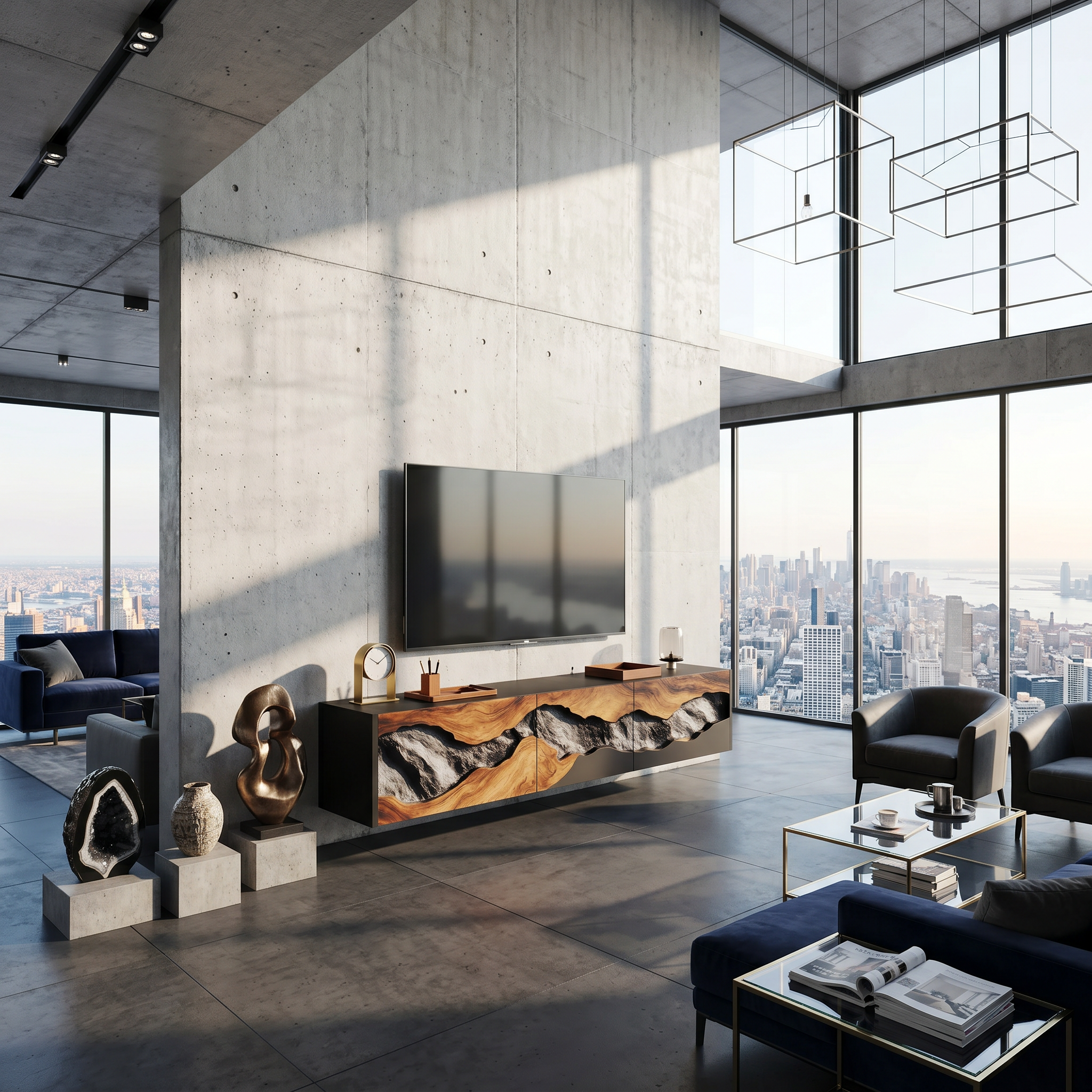 Handcrafted TV Console For Cozy Living Space SILDTTNTVC036