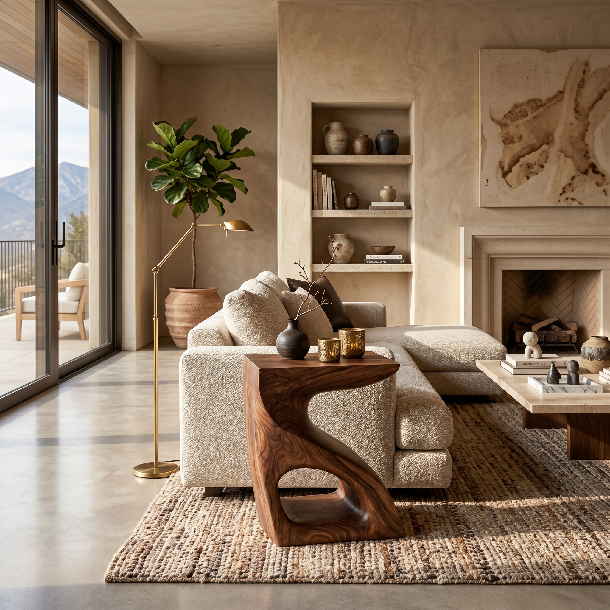 Modern Sculptural Side Table For Home Decor RTTHTTSTA032