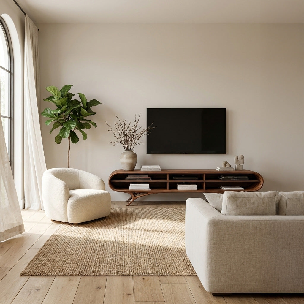 Contemporary Wooden TV Cabinet For Elegant Interior RTTHHNTVC095