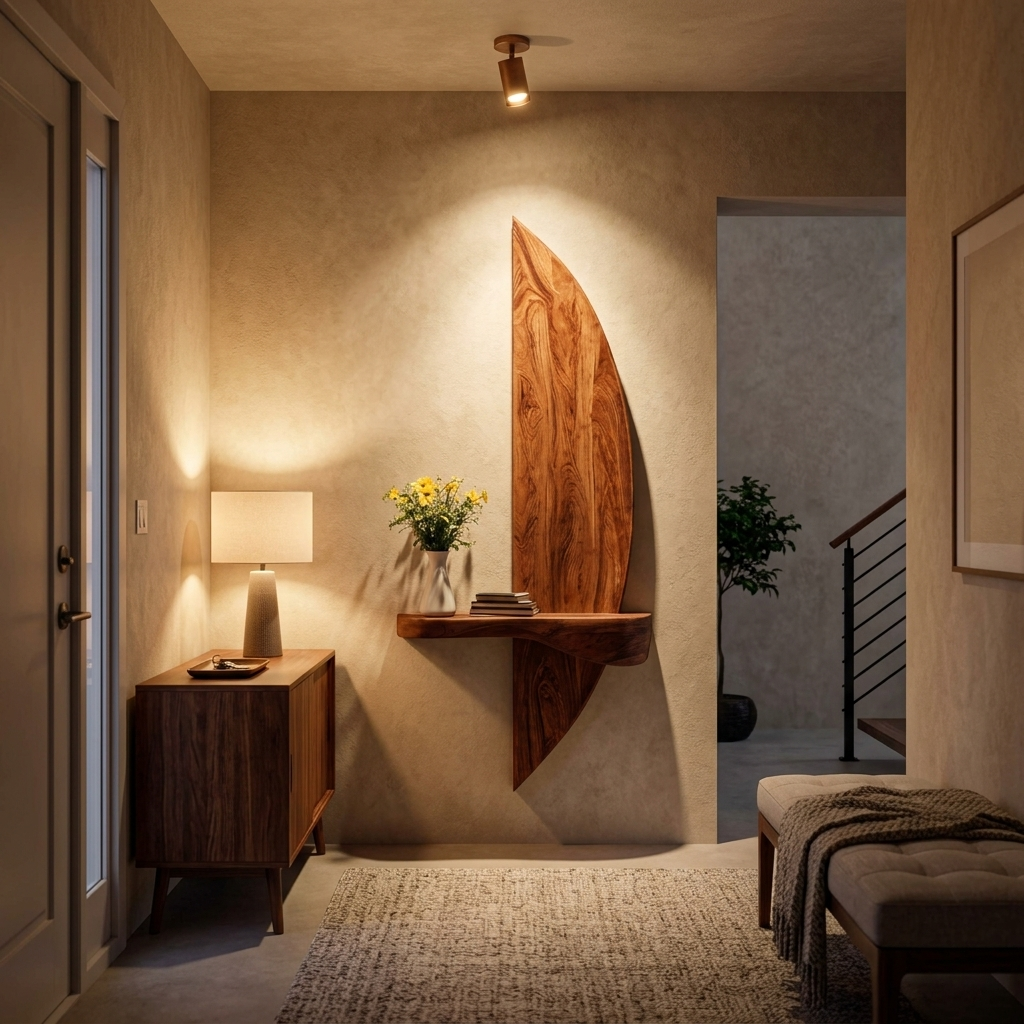 Contemporary Floating Shelf Sculptural For Entryway RTTHTTFL012