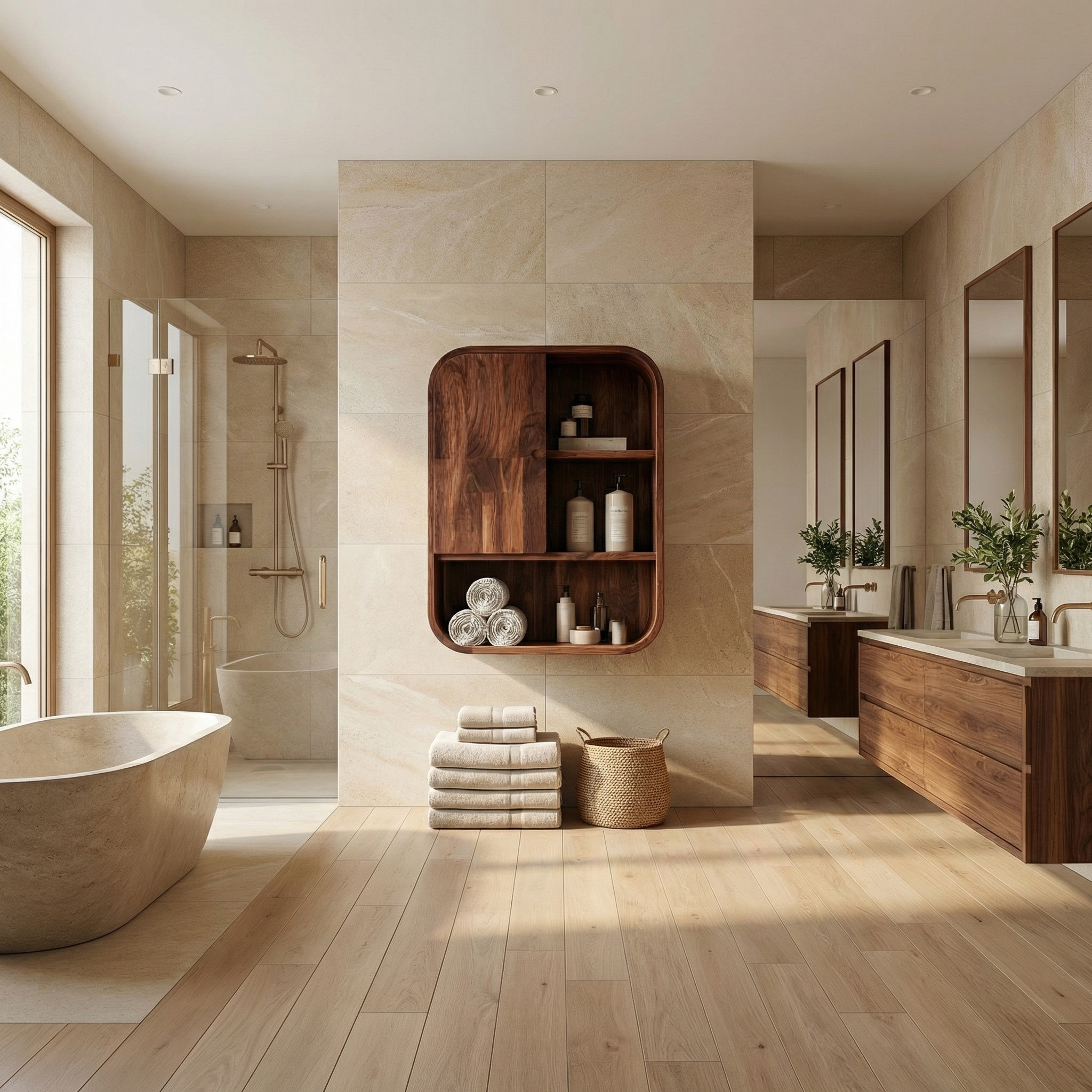 Organic Bathroom Cabinet Wood For Bathroom Space SINLSABCT013