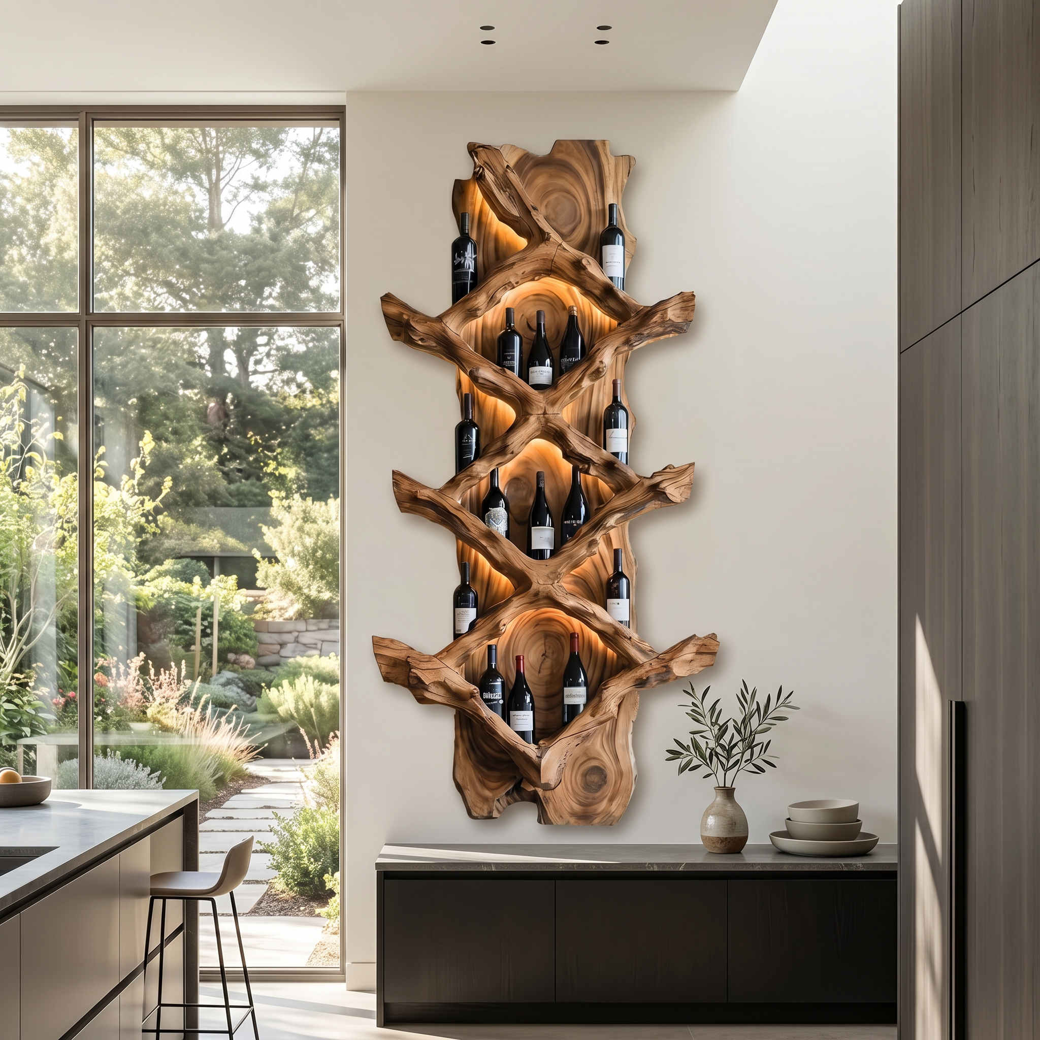 Rustic Wine Holder For Furniture Country Bar Vibe SILDTTRWH030