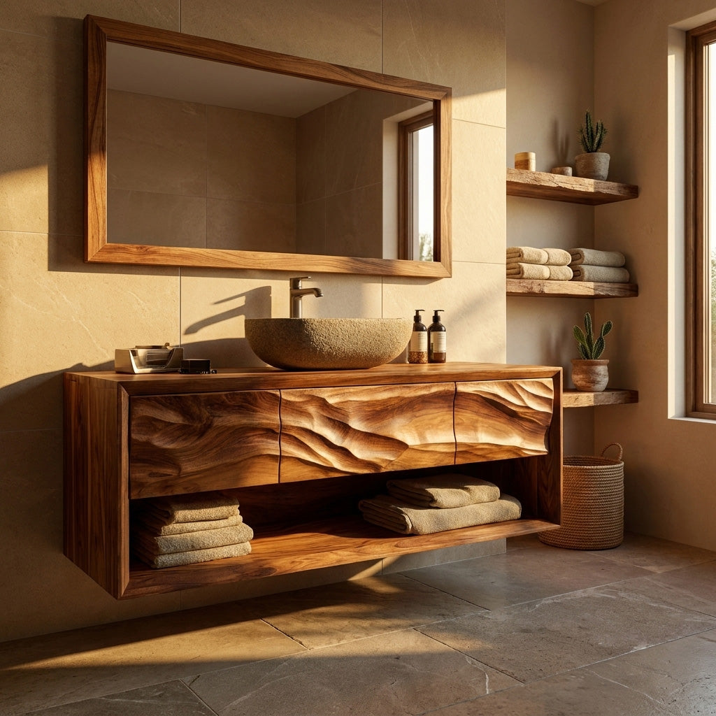 Modern Wooden Bathroom Vanity For Bathroom Storage RTTHHNBRV021