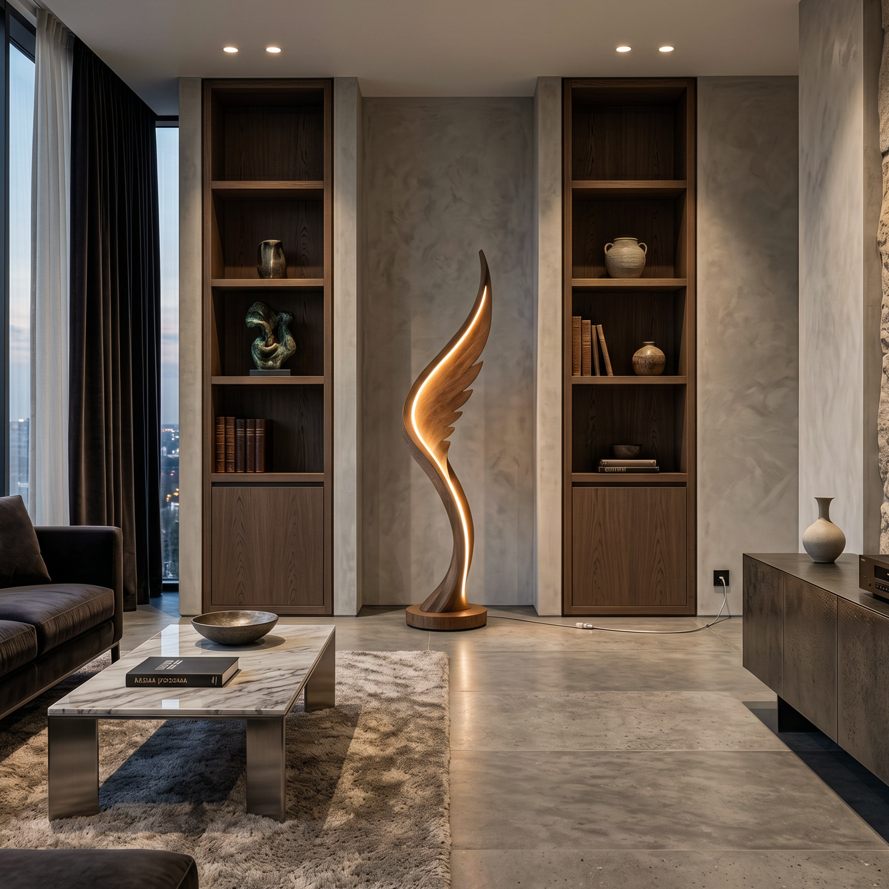 Contemporary Soaring Wing Floor Lamp For Modern Lounge SILDTTNLAM002