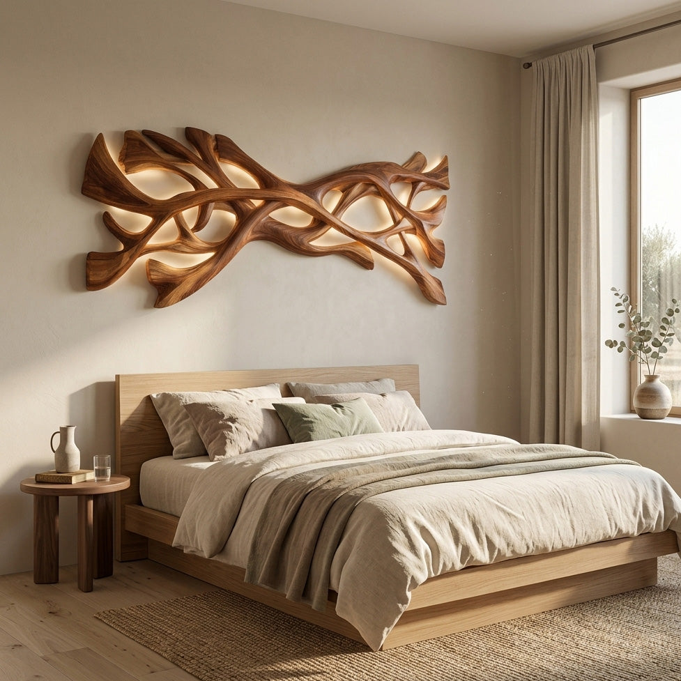 Organic Wood Wall Art For Contemporary Home Accent RTTHHNWA185